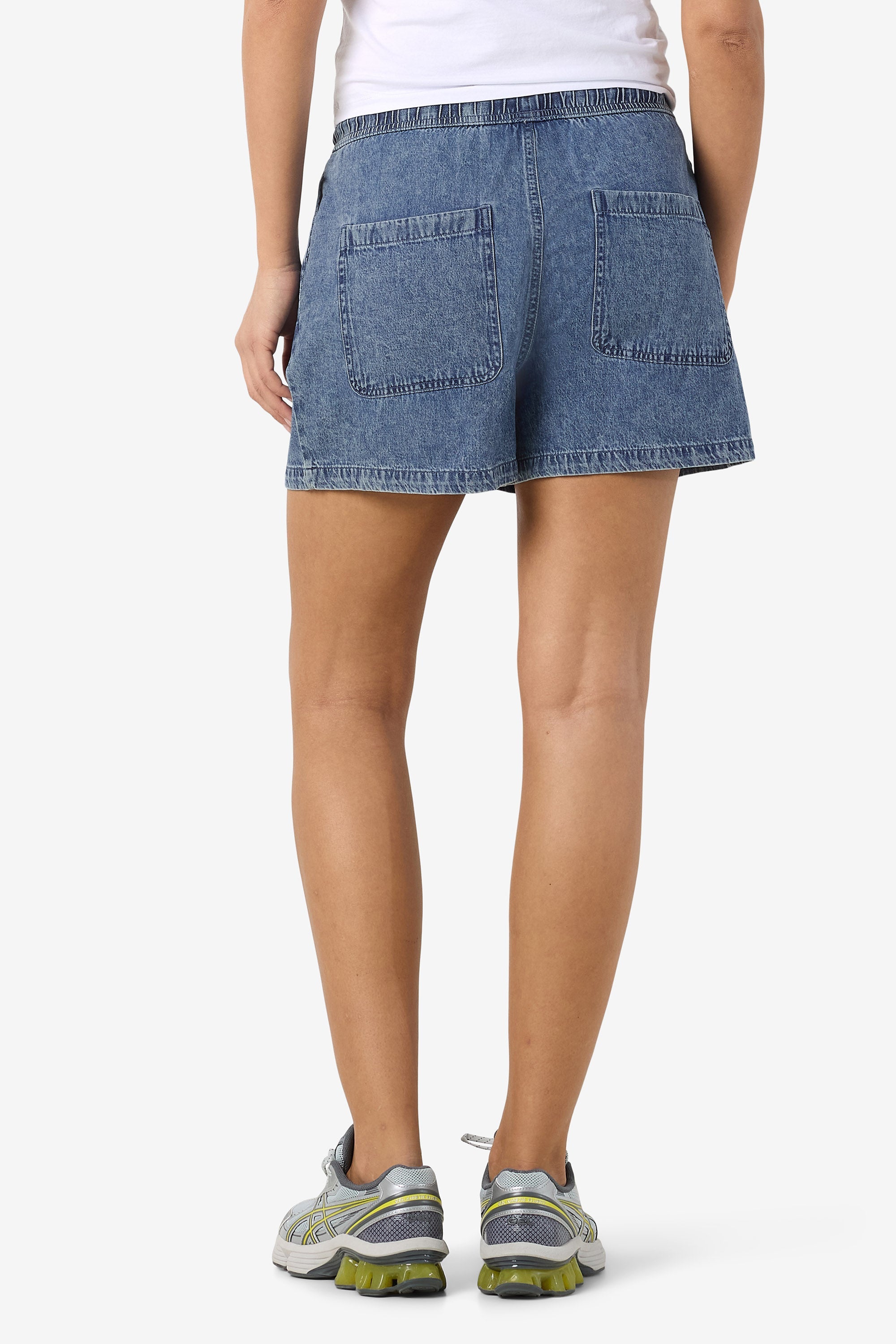 NMENZA Stoffshorts - Medium Blue Denim
