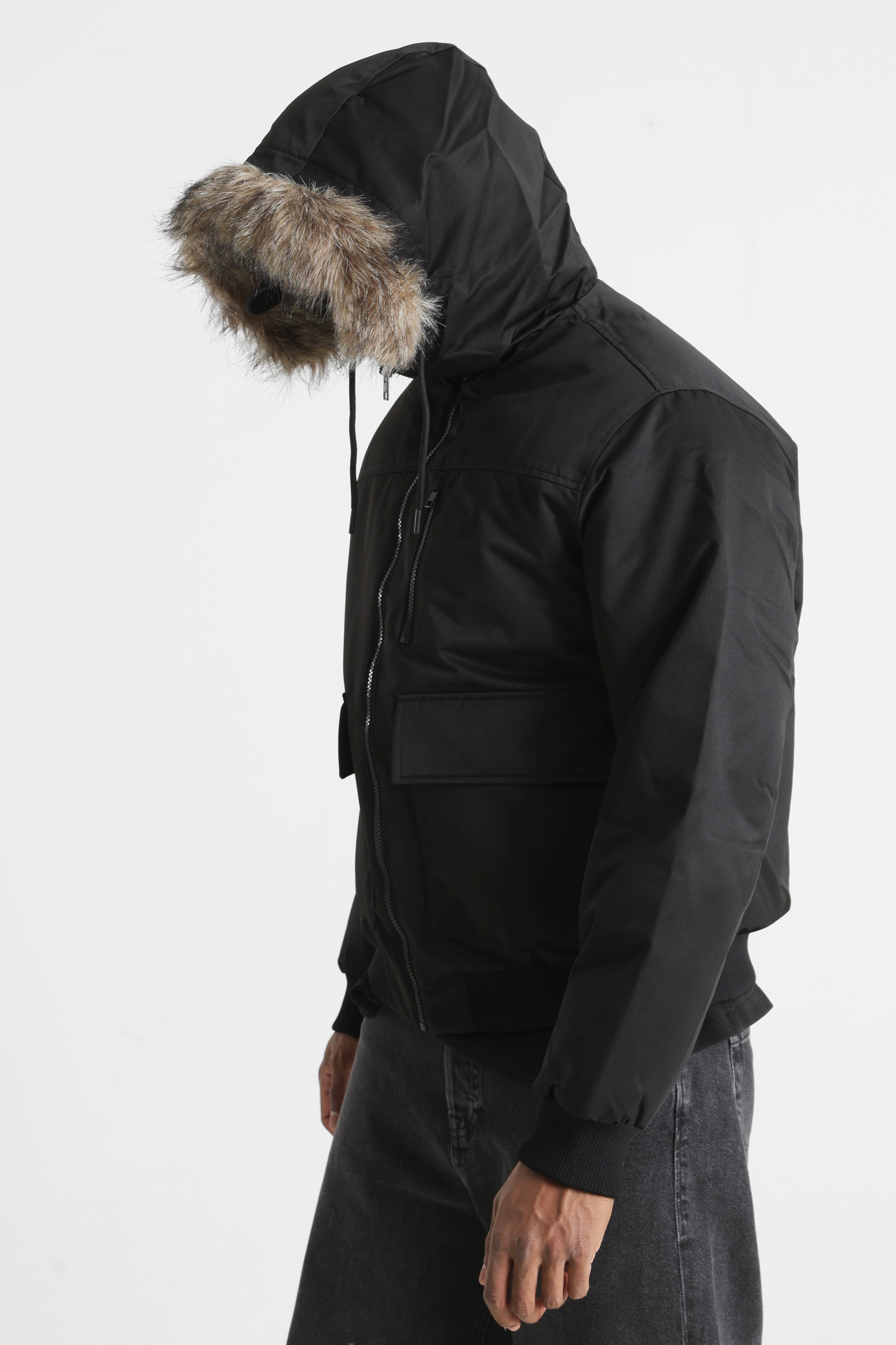 JJCHARLIE Wattierte Bomberjacke - Black