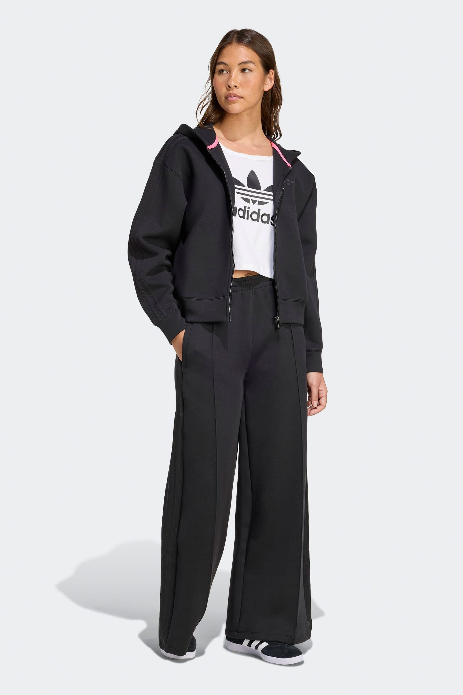 Kapuzensweatjacke - Black