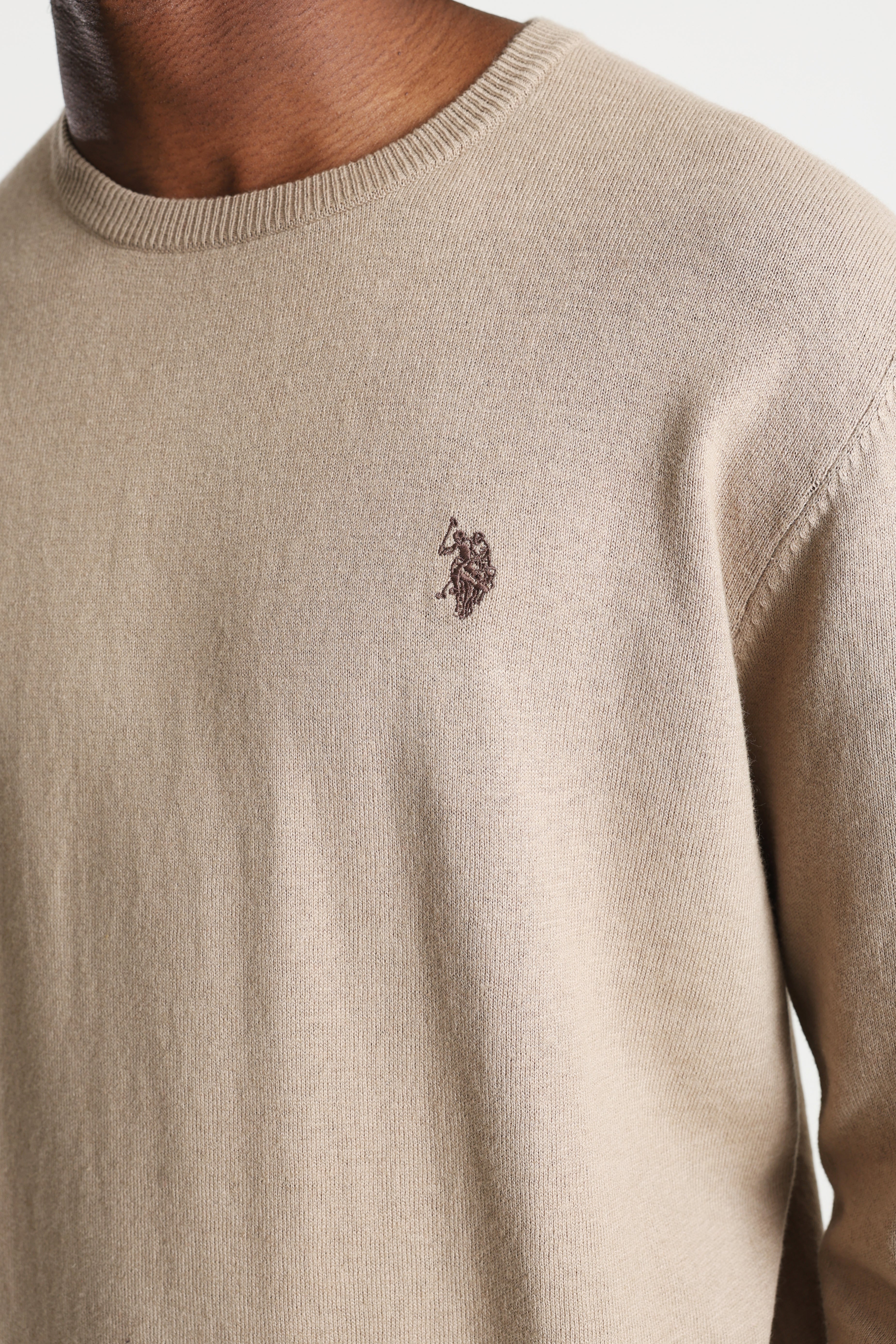 Leon Feinstrickpullover - Beige