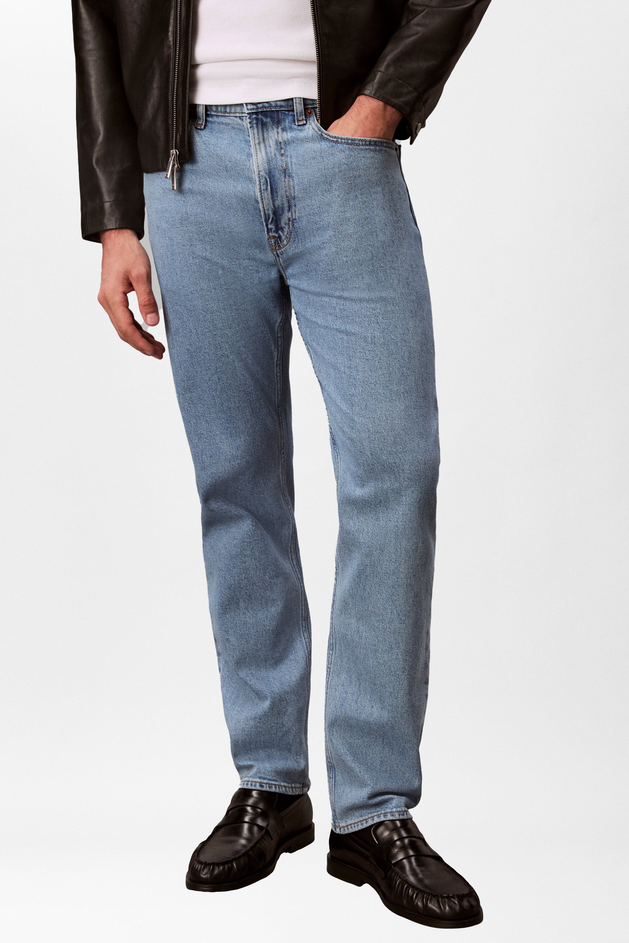 Straight Fit Jeans L32 - Adam Lt Stone