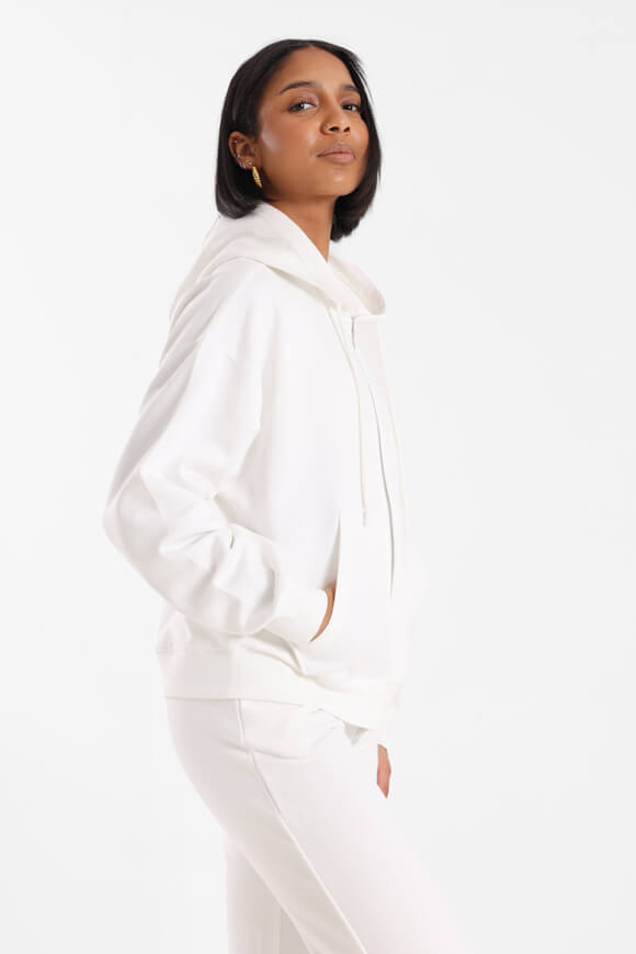 Kapuzensweatjacke - Offwhite