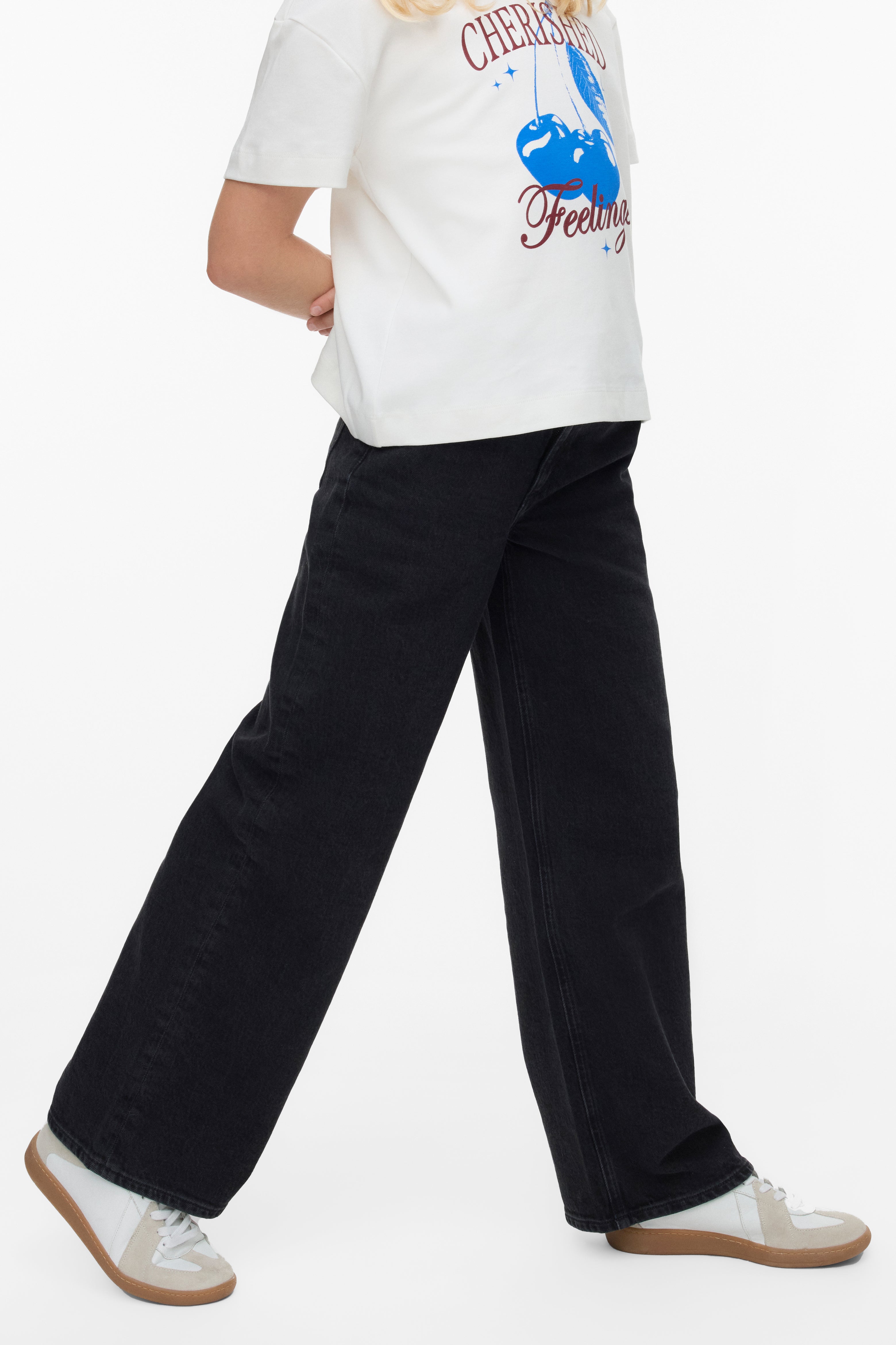 VMTESSA Wide Leg Jeans - Black Denim