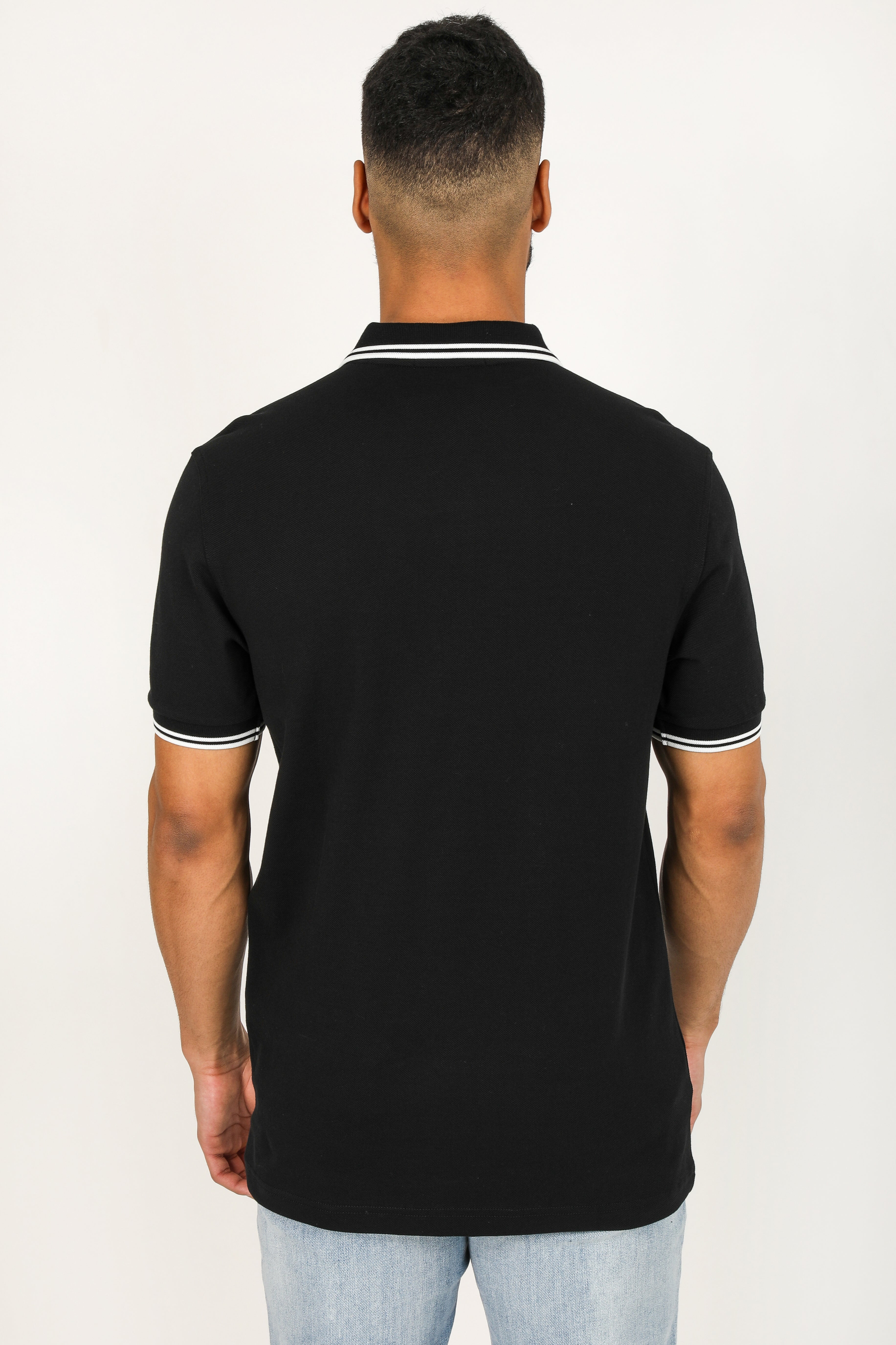 Poloshirt - Black + White