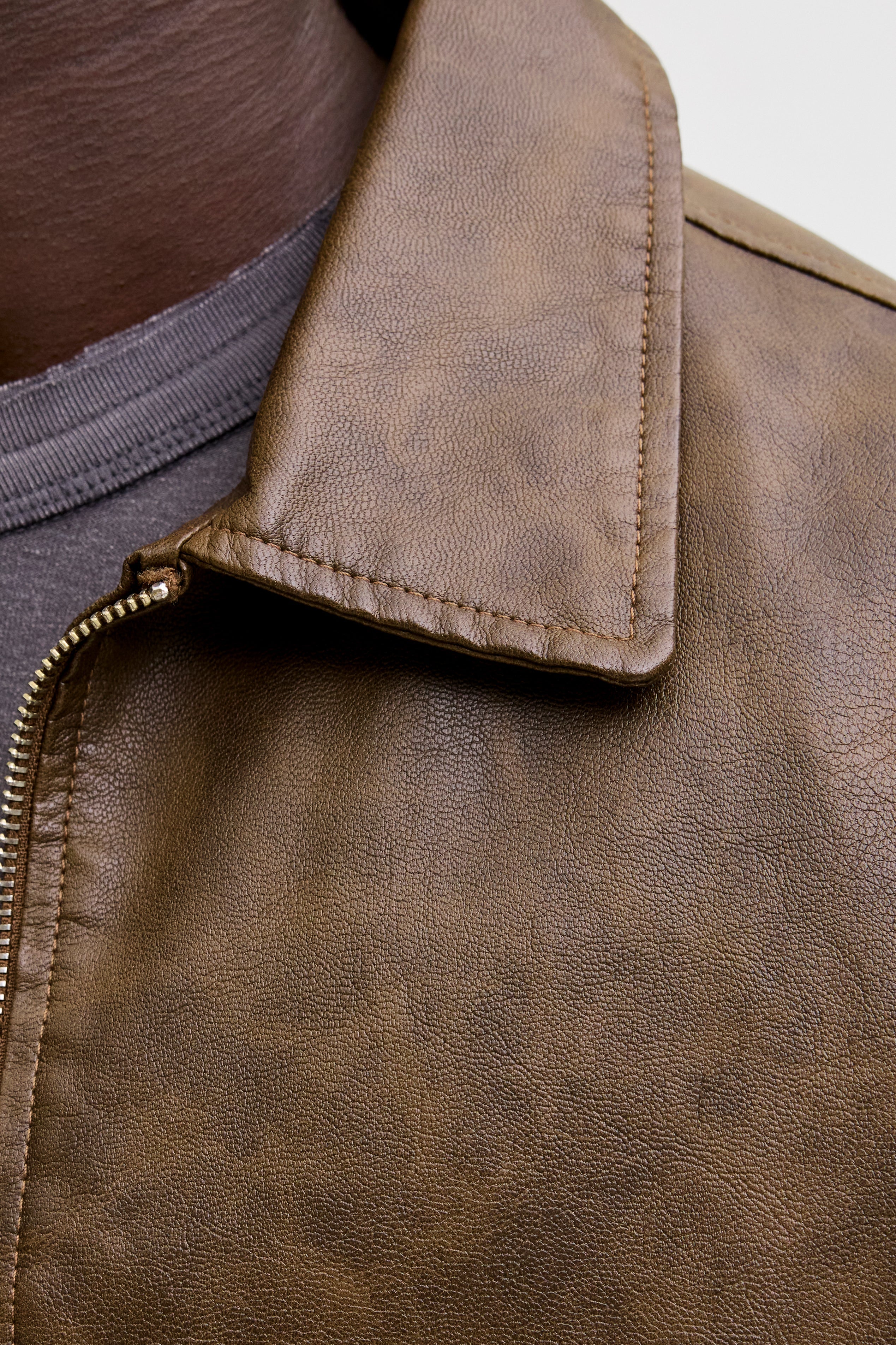 JJLEON Bomber Kunstlederjacke - Chocolate Brown