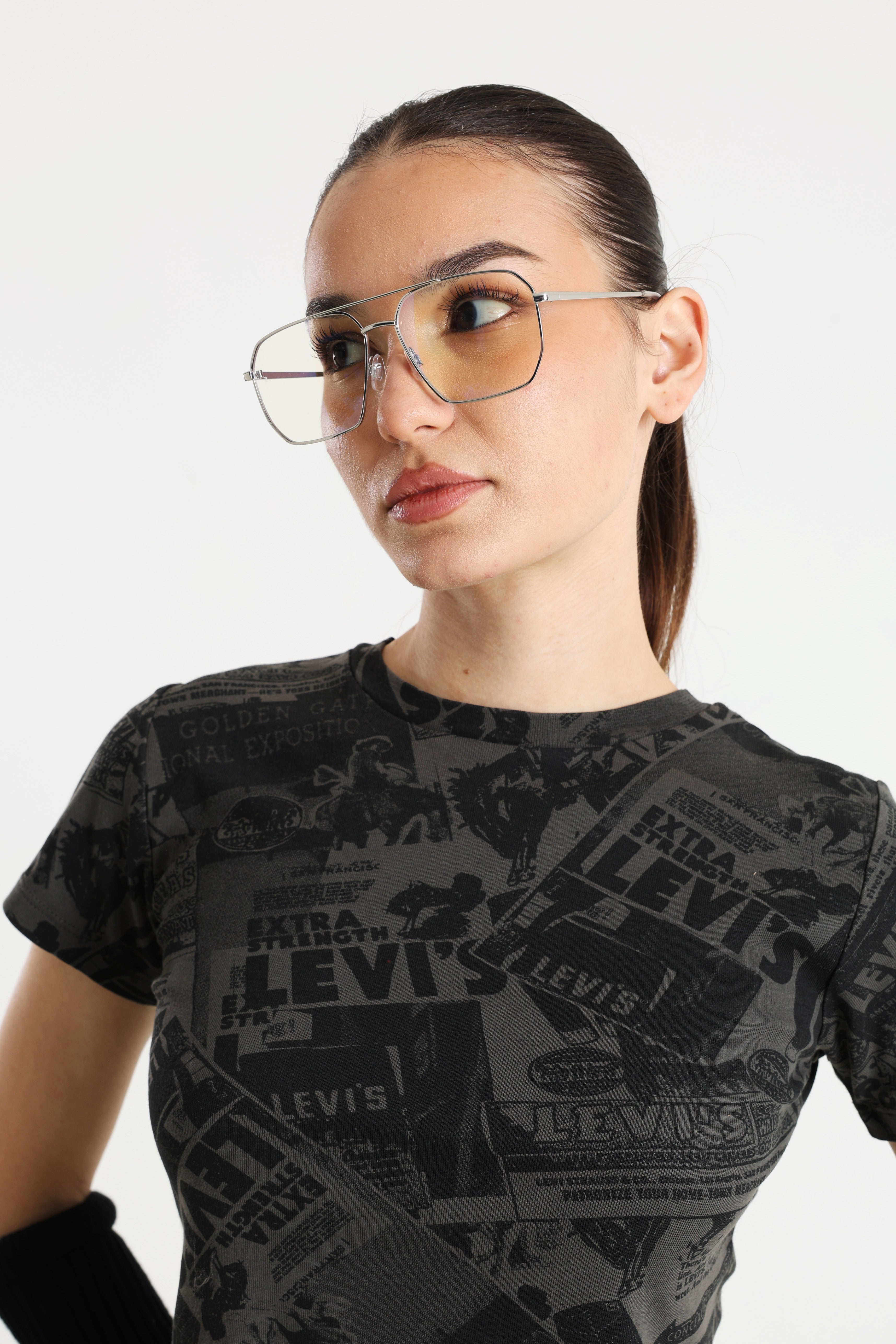 Crop T-Shirt - Anthracite + Black