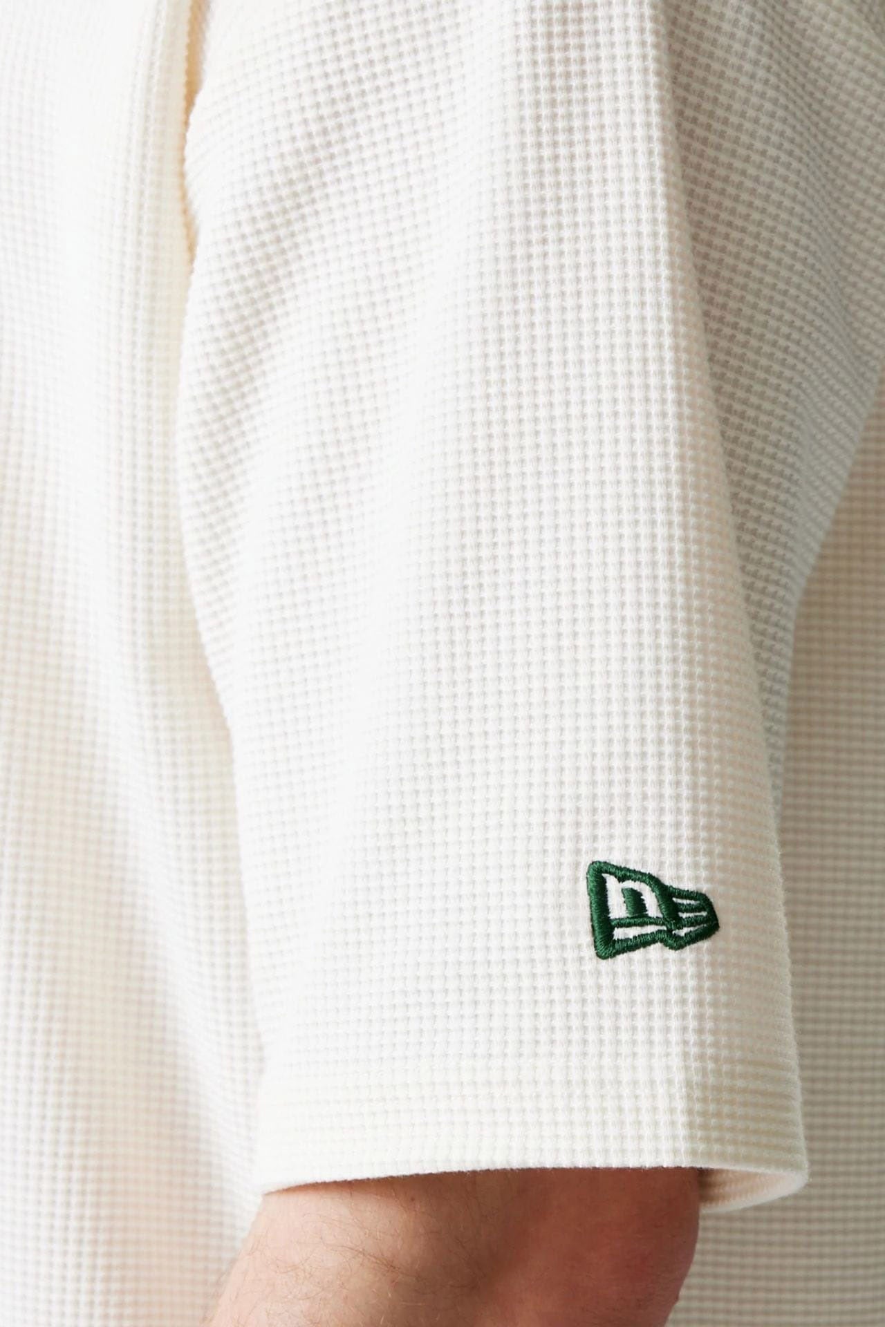 T-Shirt mit Waffelstruktur - Off White