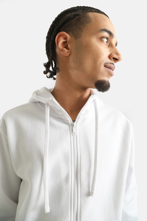 Kapuzensweatjacke - Weiss