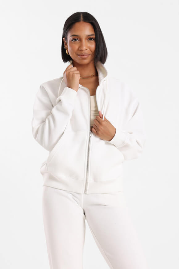 Kapuzensweatjacke - Offwhite