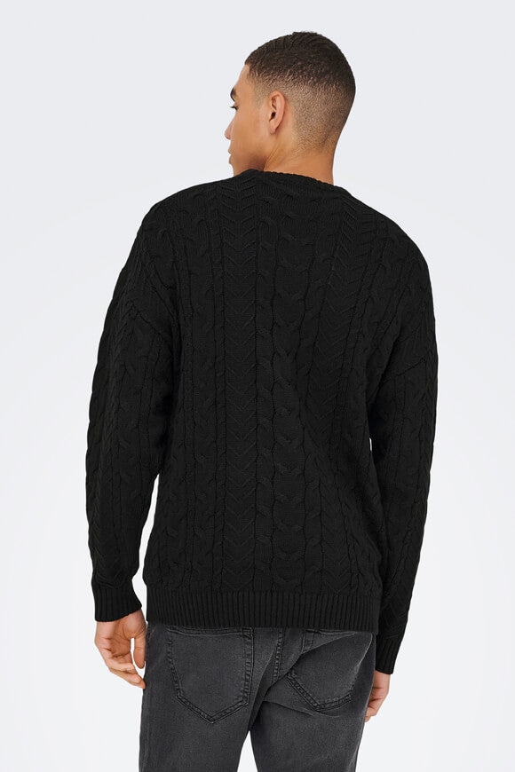 ONSMACK Grobstrickpullover - Black