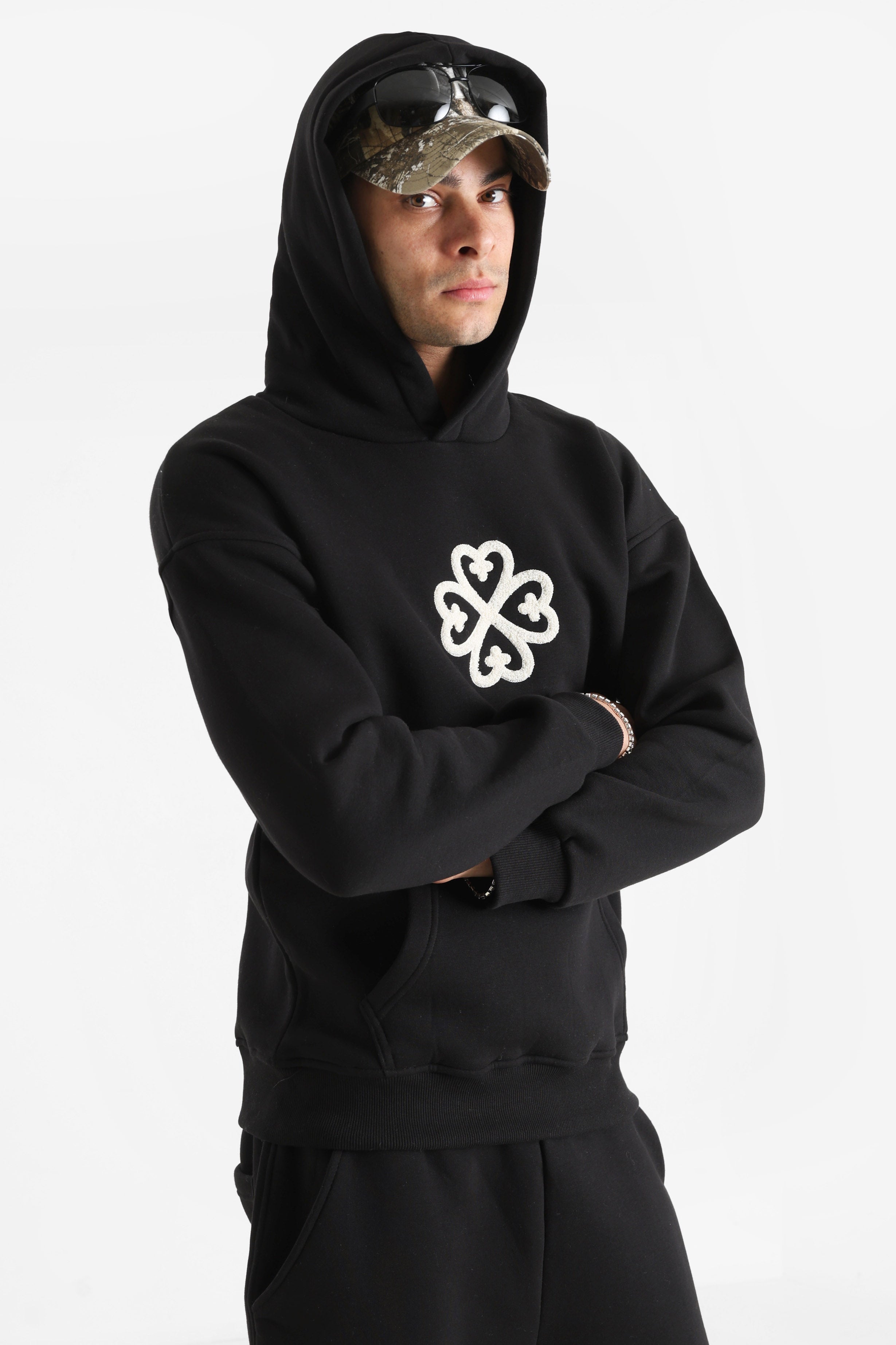 Kapuzensweatshirt - Black
