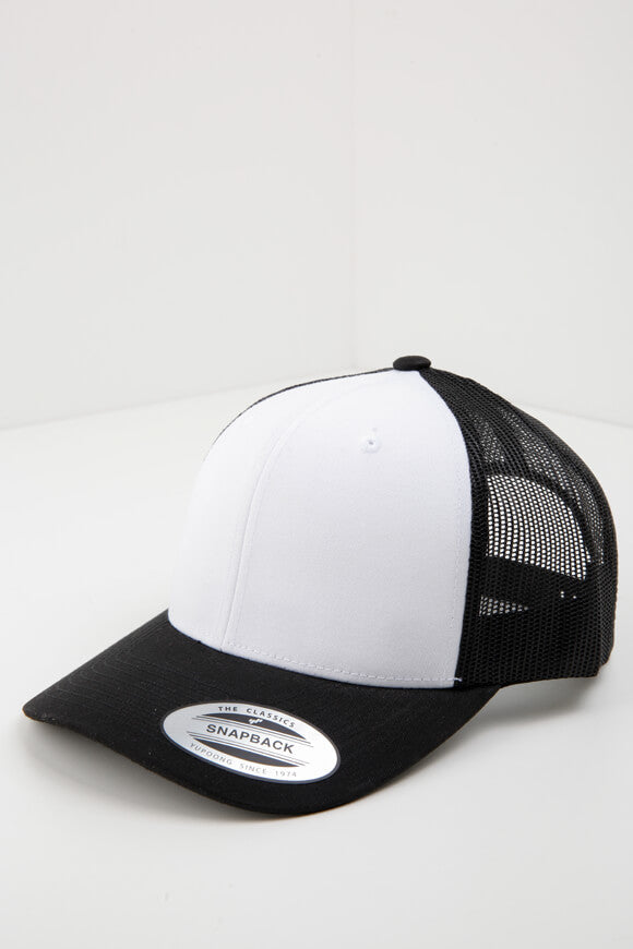Trucker Cap / Snapback - Schwarz + Weiss