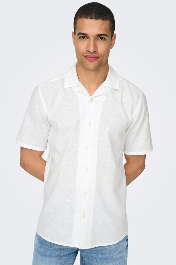 ONSCAIDEN Leinenhemd - White