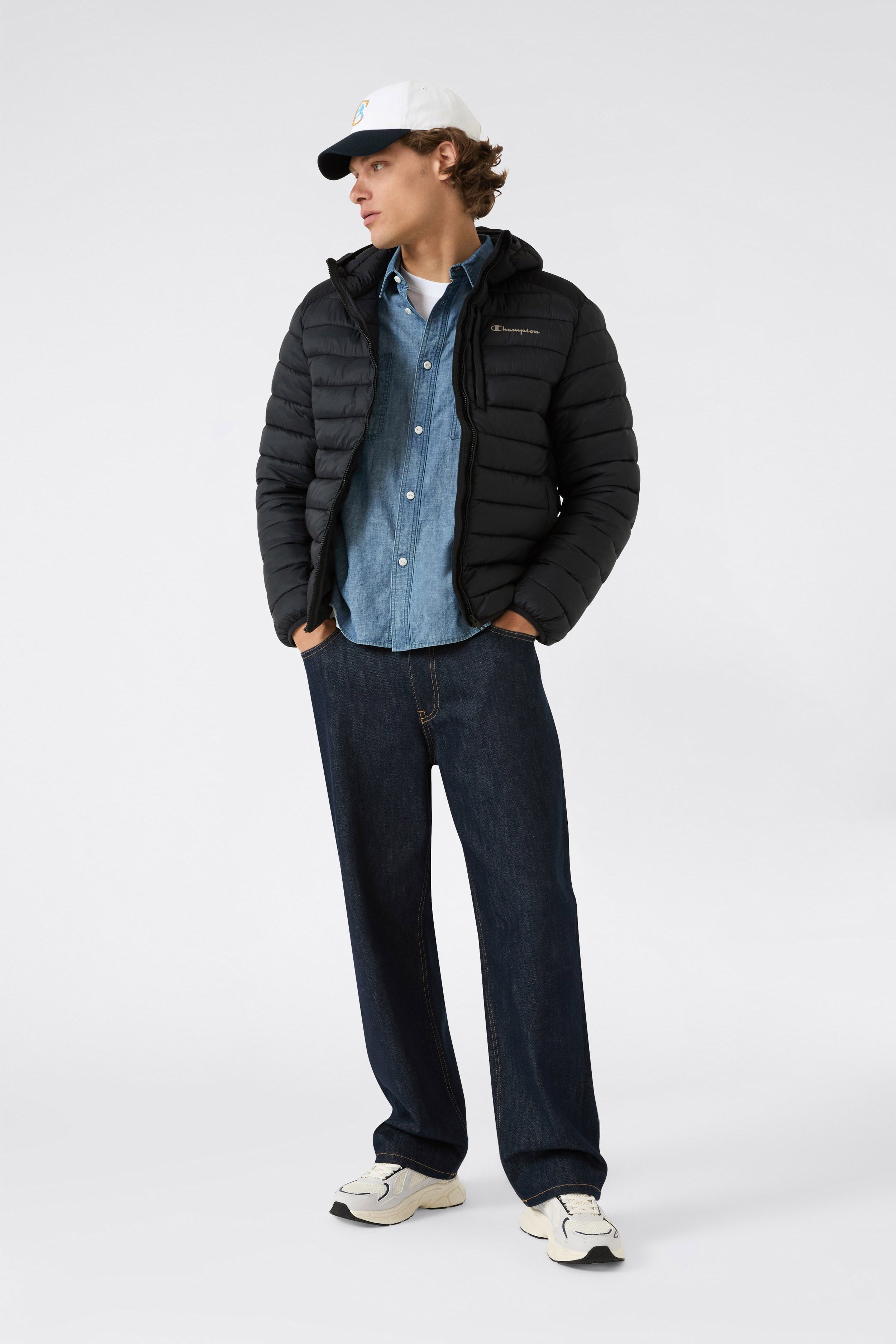 Gesteppte Jacke - Black