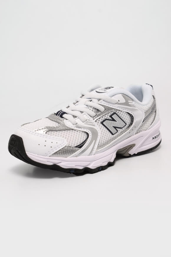 P 530 Core Kids Sneaker - White + Silver + Navy