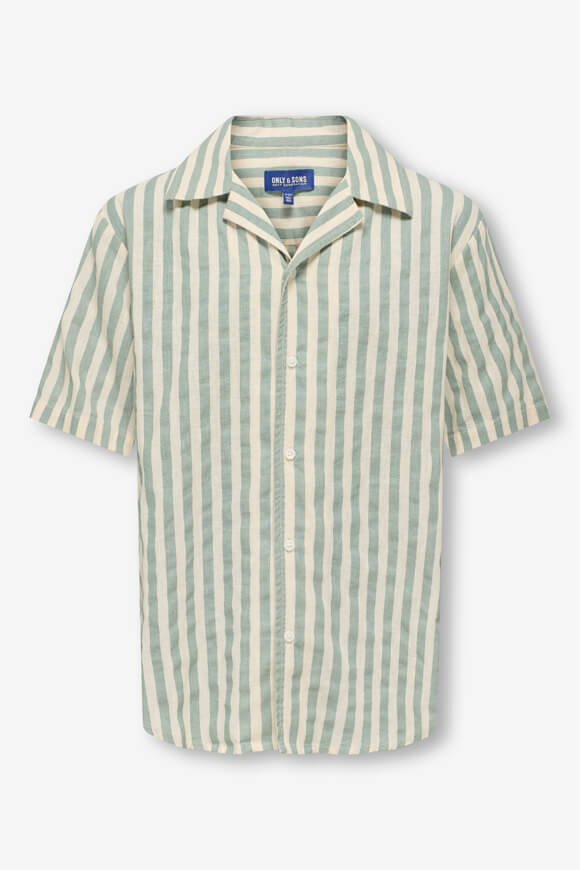 OSJMATTIE Leinenhemd - Iceberg Green + Ecru