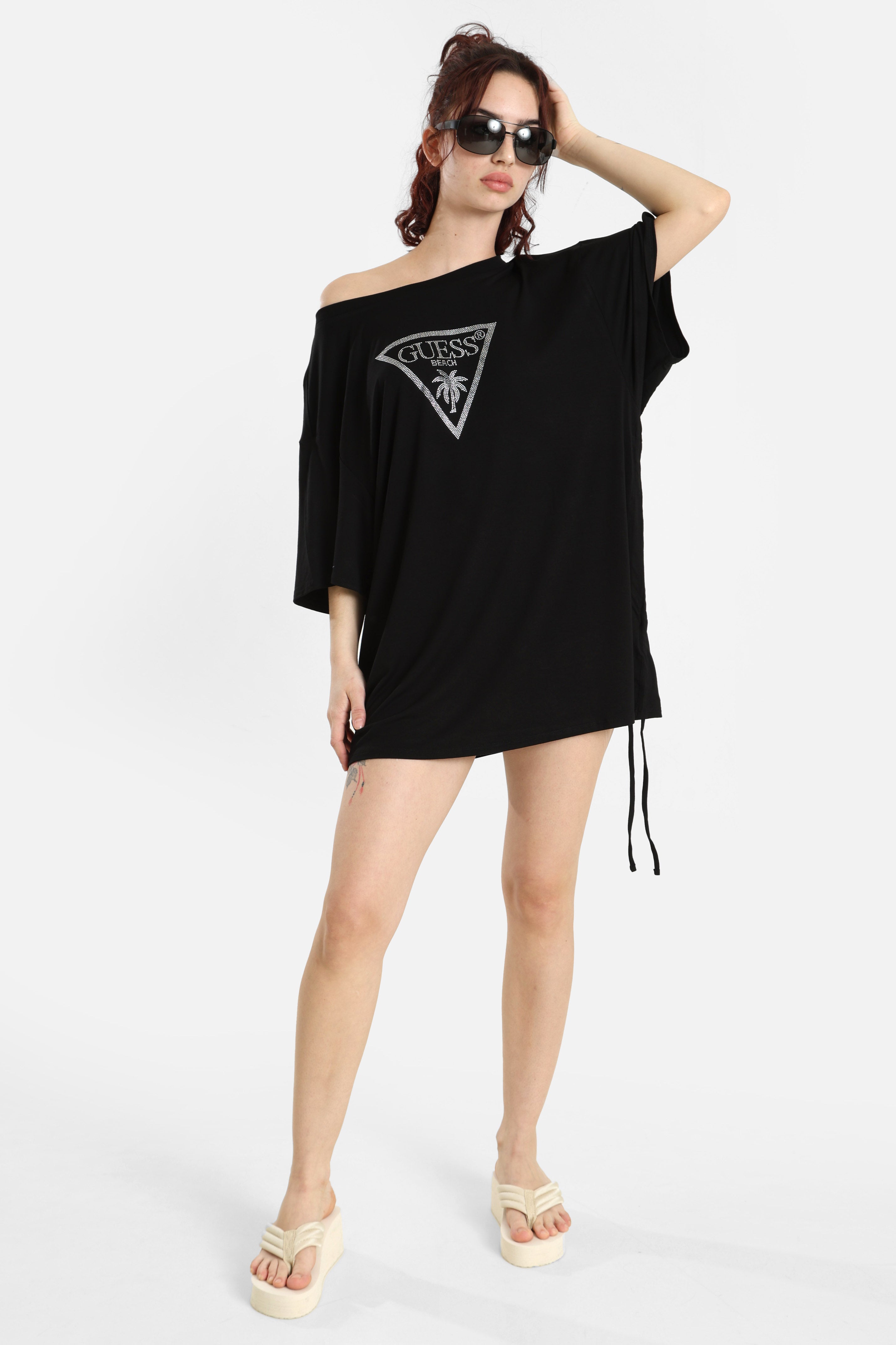 T-Shirt-Kleid - Black