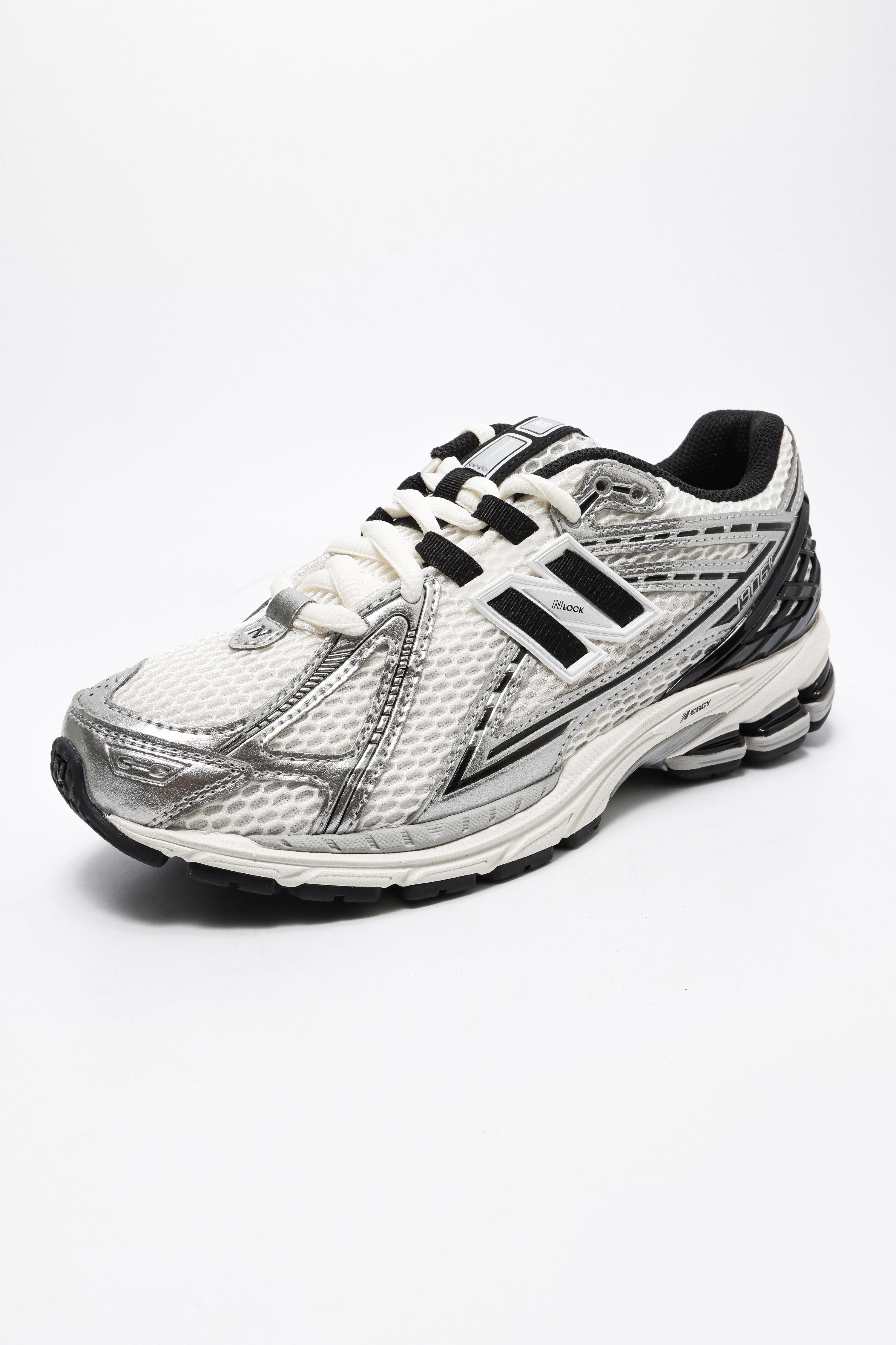 M1906 Sneaker - Sea Salt + Silver Metallic + Black
