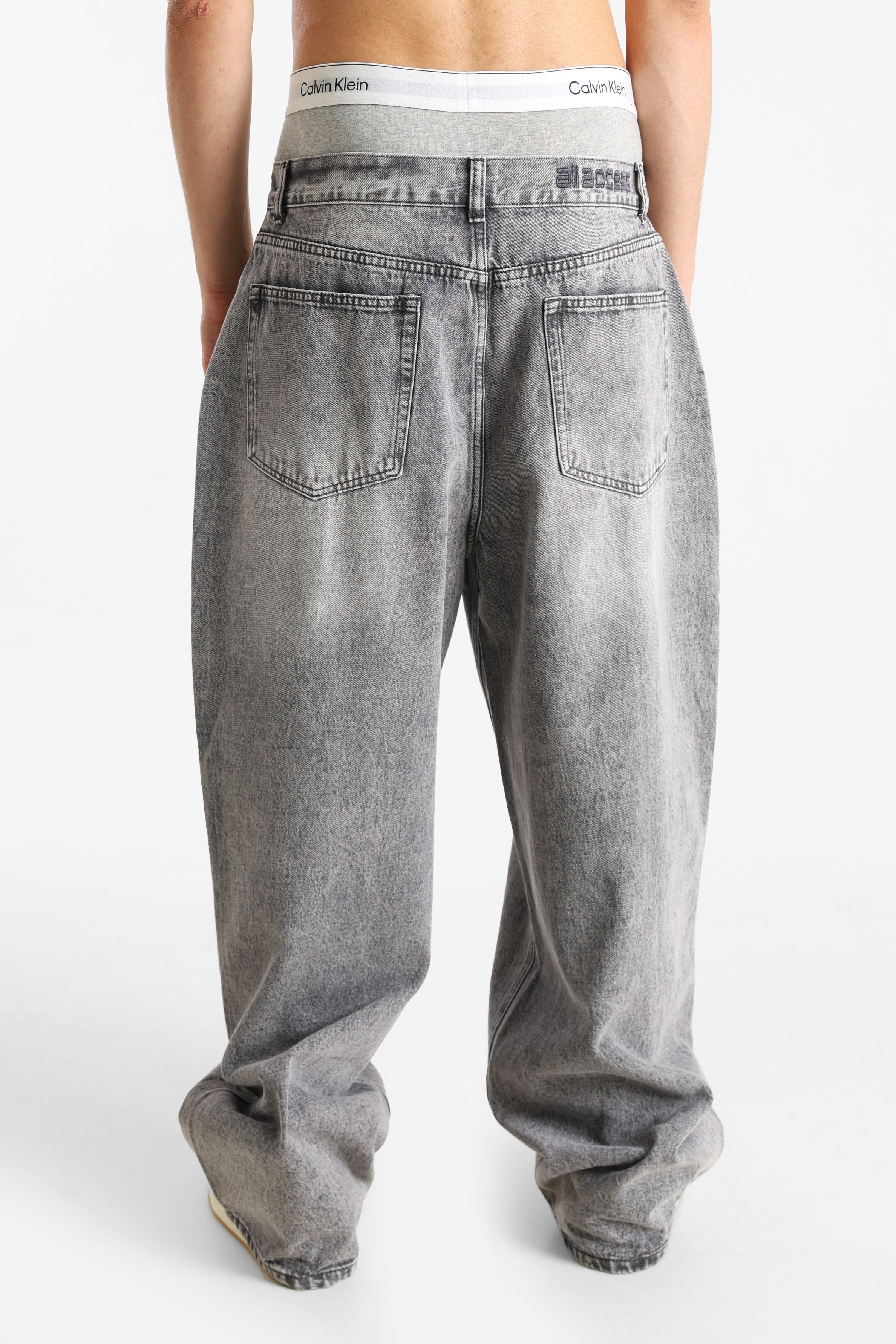 Extra Baggy Fit Jeans - Grau Denim