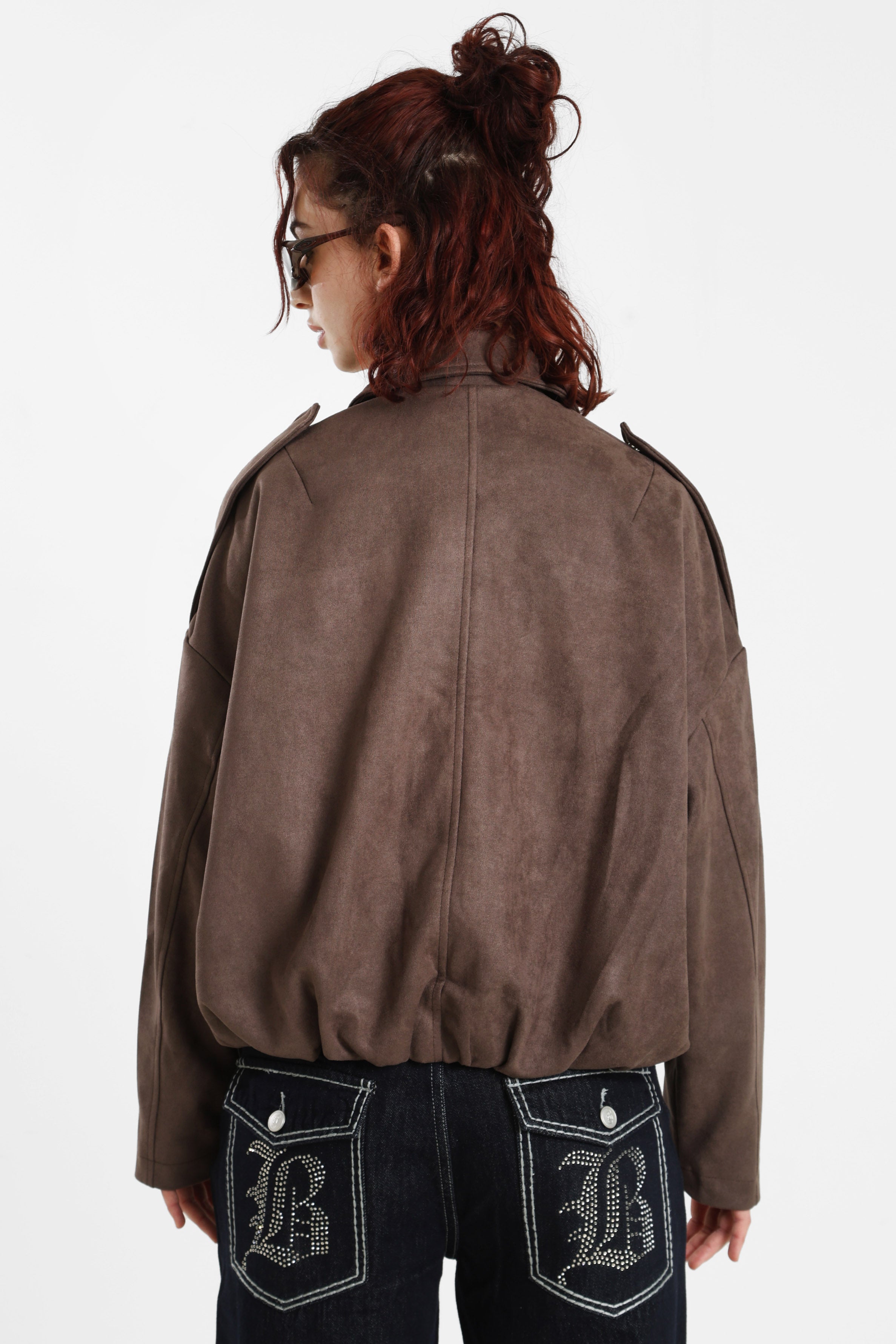 Kunstwildleder Jacke - Brown
