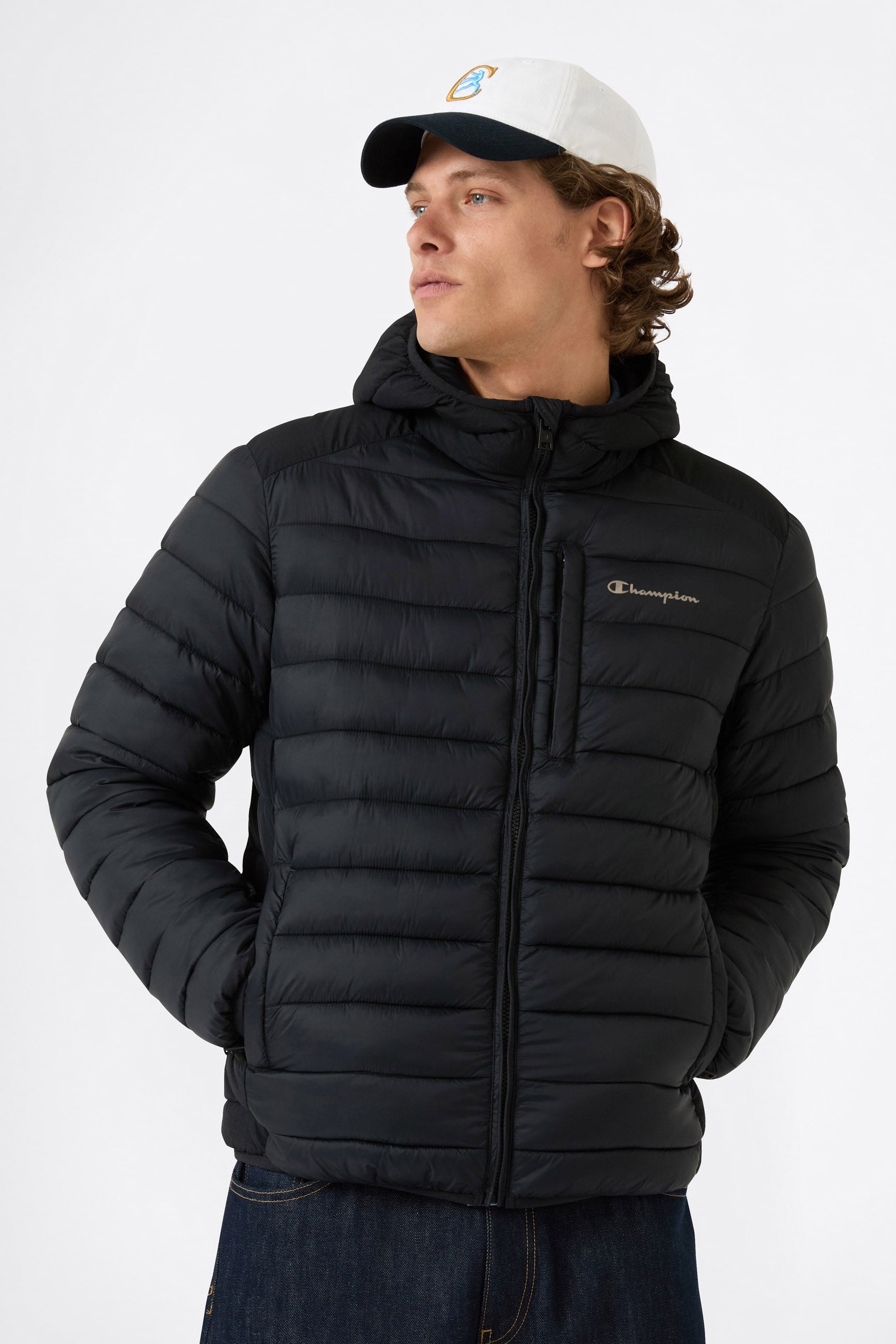 Gesteppte Jacke - Black