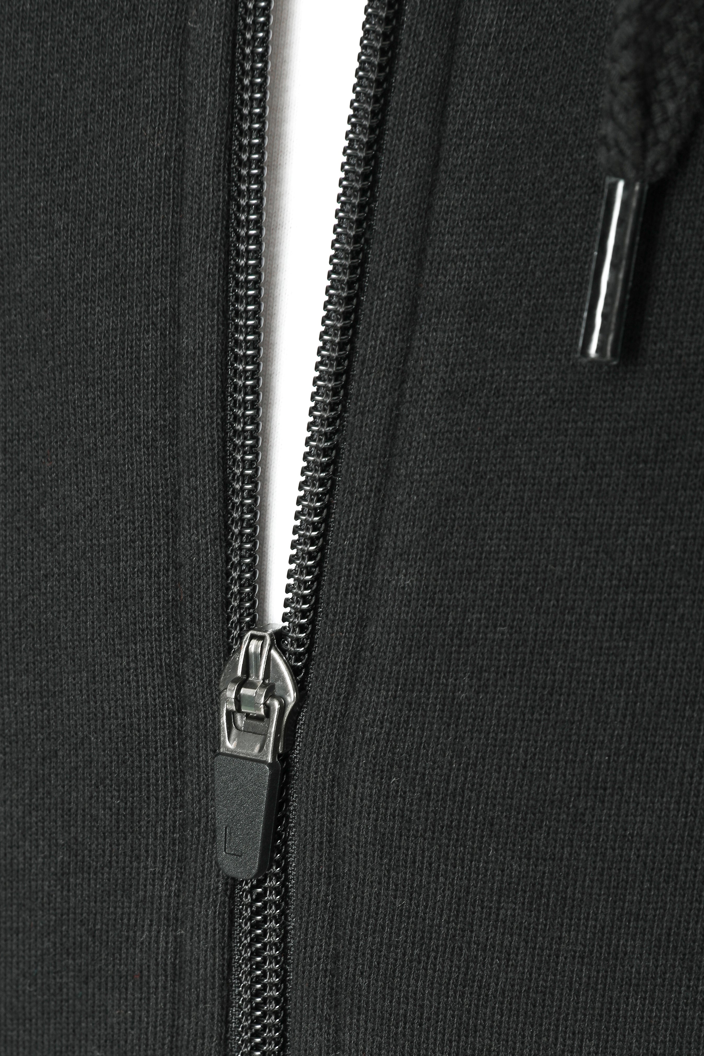 Kapuzensweatjacke - Schwarz