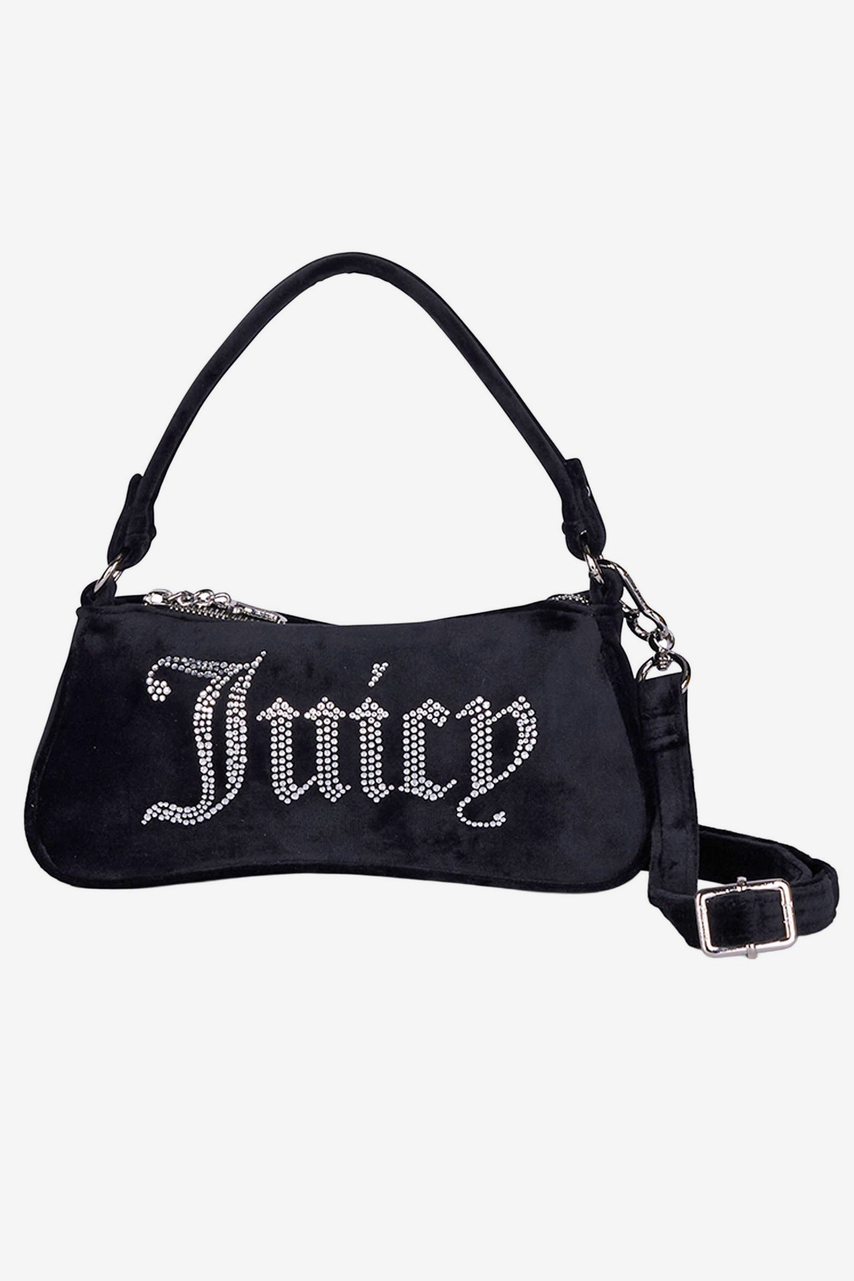 Kimberly Samt Hand- / Umhängetasche - Black