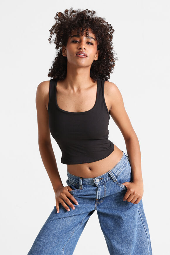 Crop Top - Schwarz