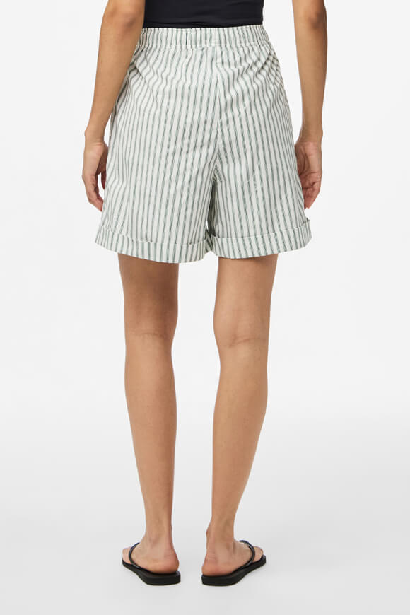 PCTAELYN Stoffshorts - Cloud Dancer + Green