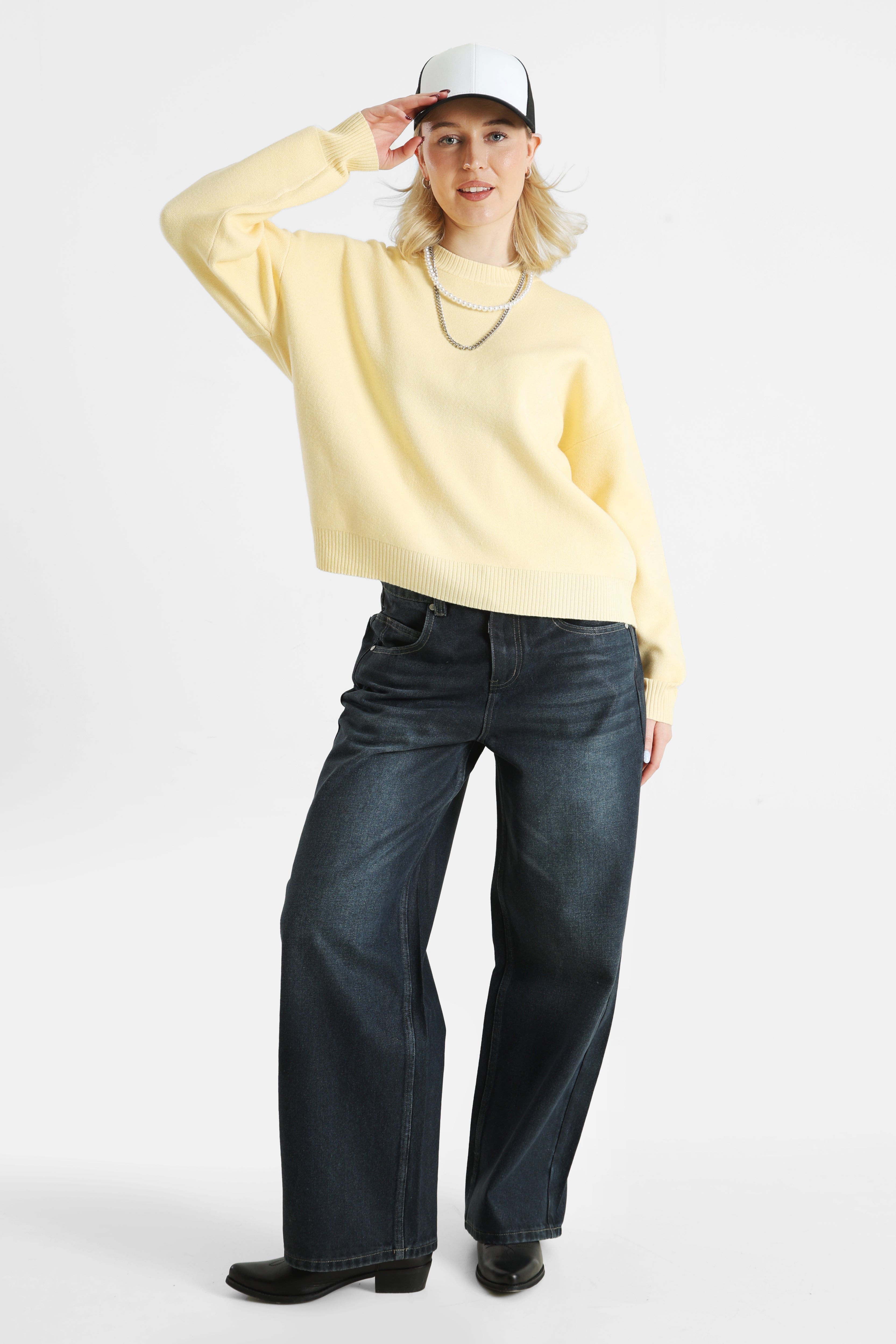 Strickpullover - Gelb
