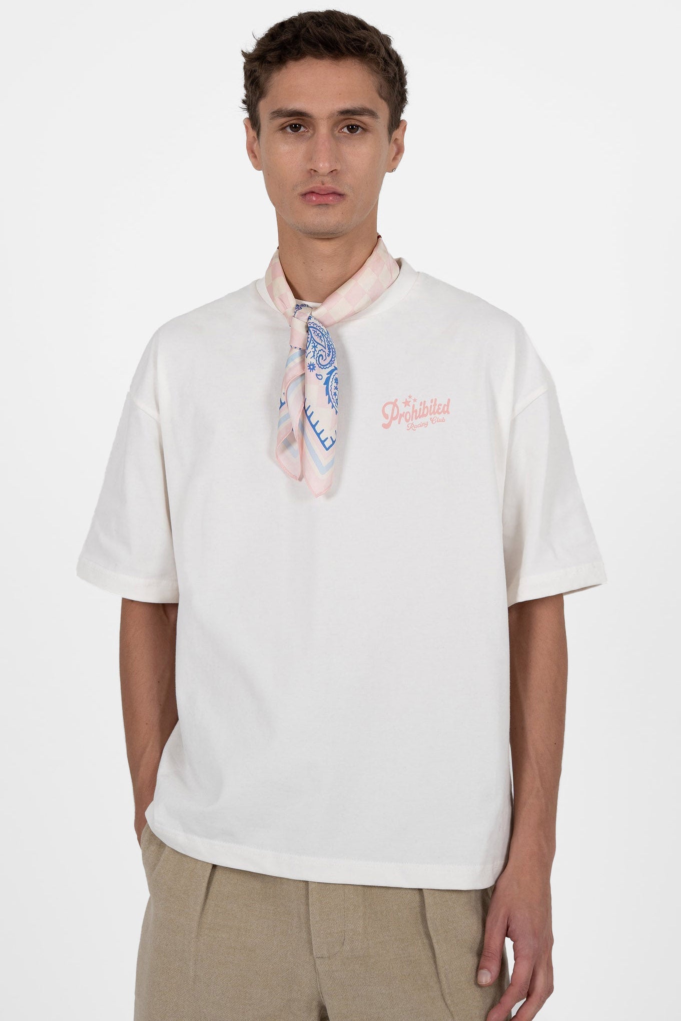 Tuning Club T-Shirt - Offwhite + Light Pink