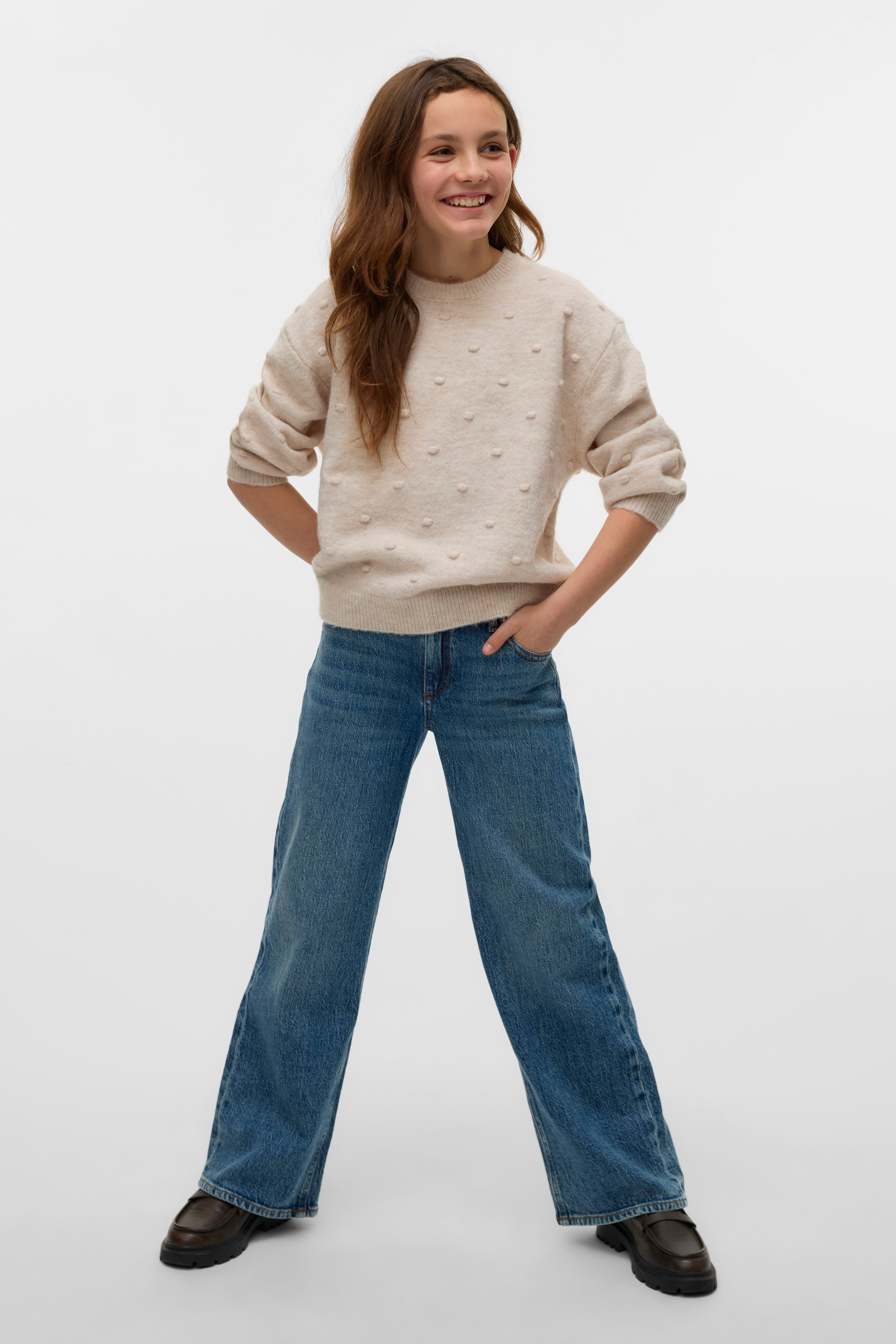 Tessa Wide Leg Jeans - Medium Blue