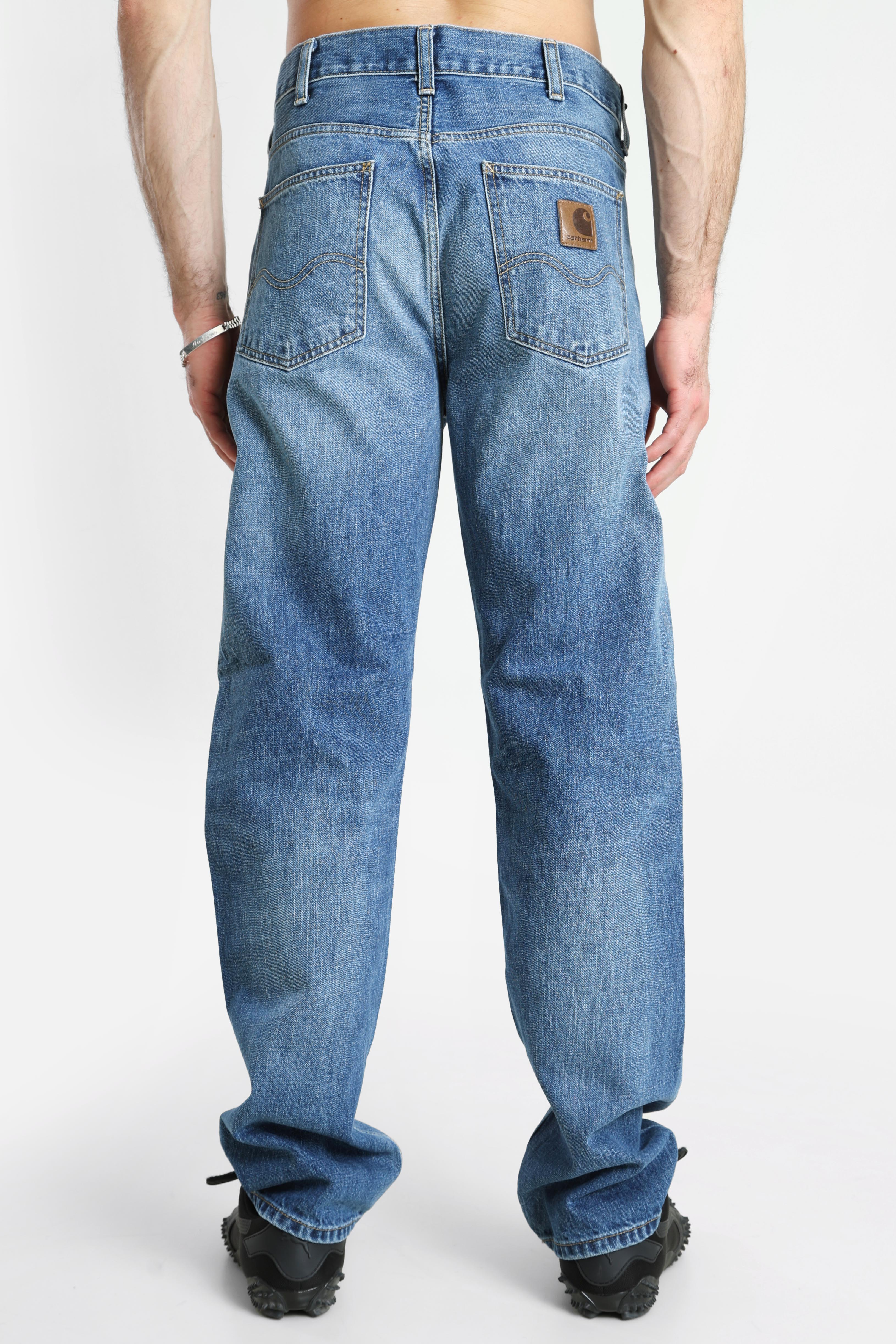 Marlow Regular Fit Jeans L32 - Blue Worn Bleached