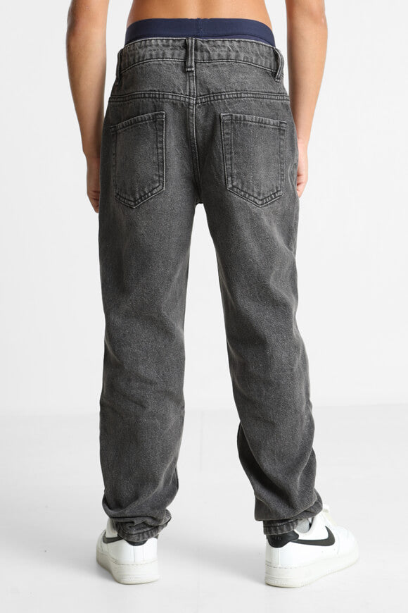 Straight Fit Jeans - Schwarz Denim