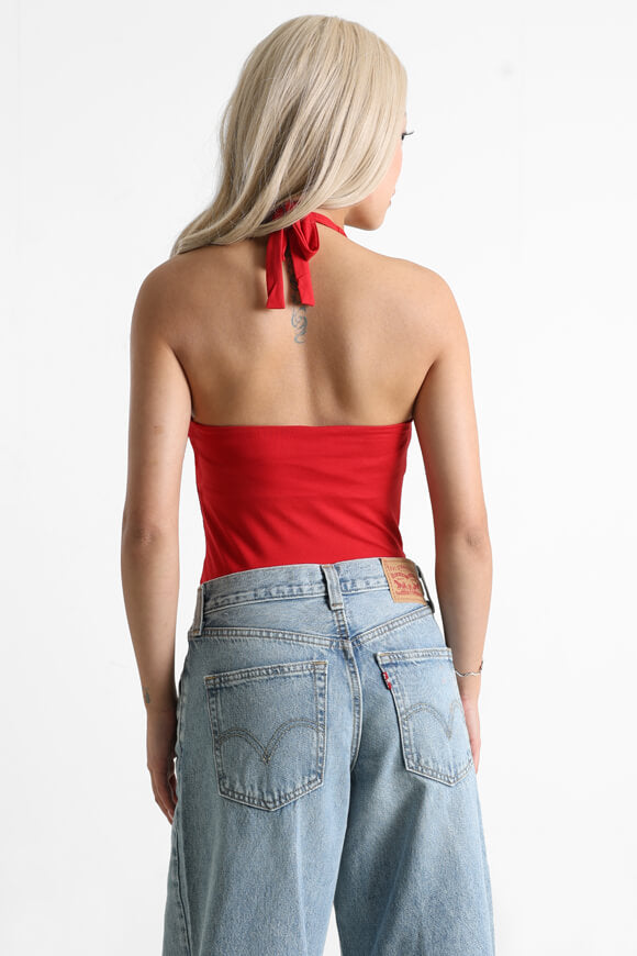 Neckholder Crop Top - Rot