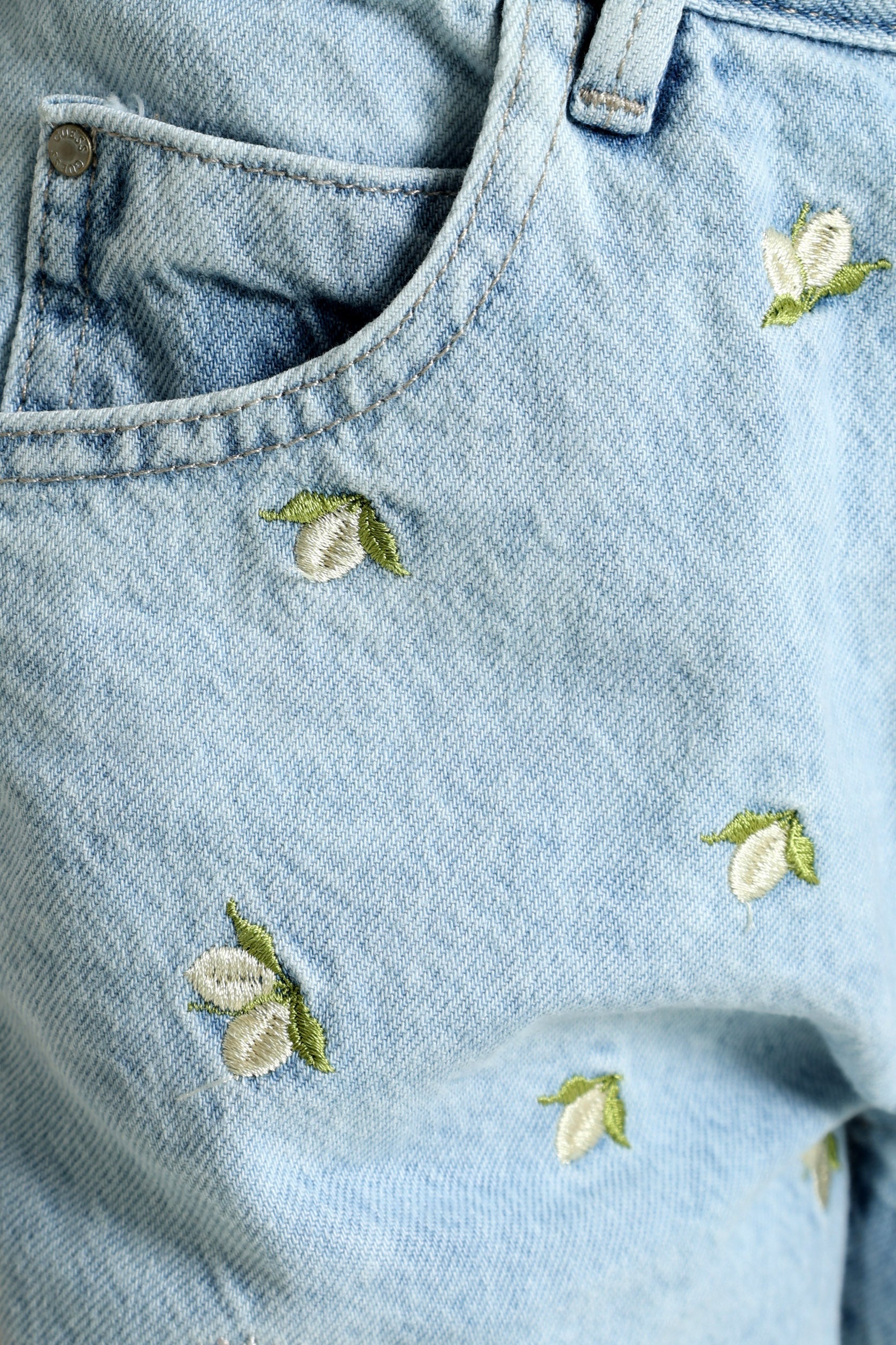 Jeansshorts - Light Blue Denim