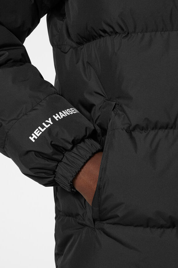 Wattierte Wendejacke - Schwarz + Weiss