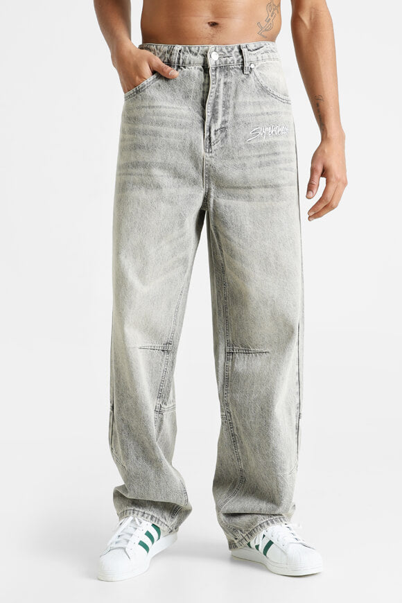 Baggy Fit Jeans - Grau