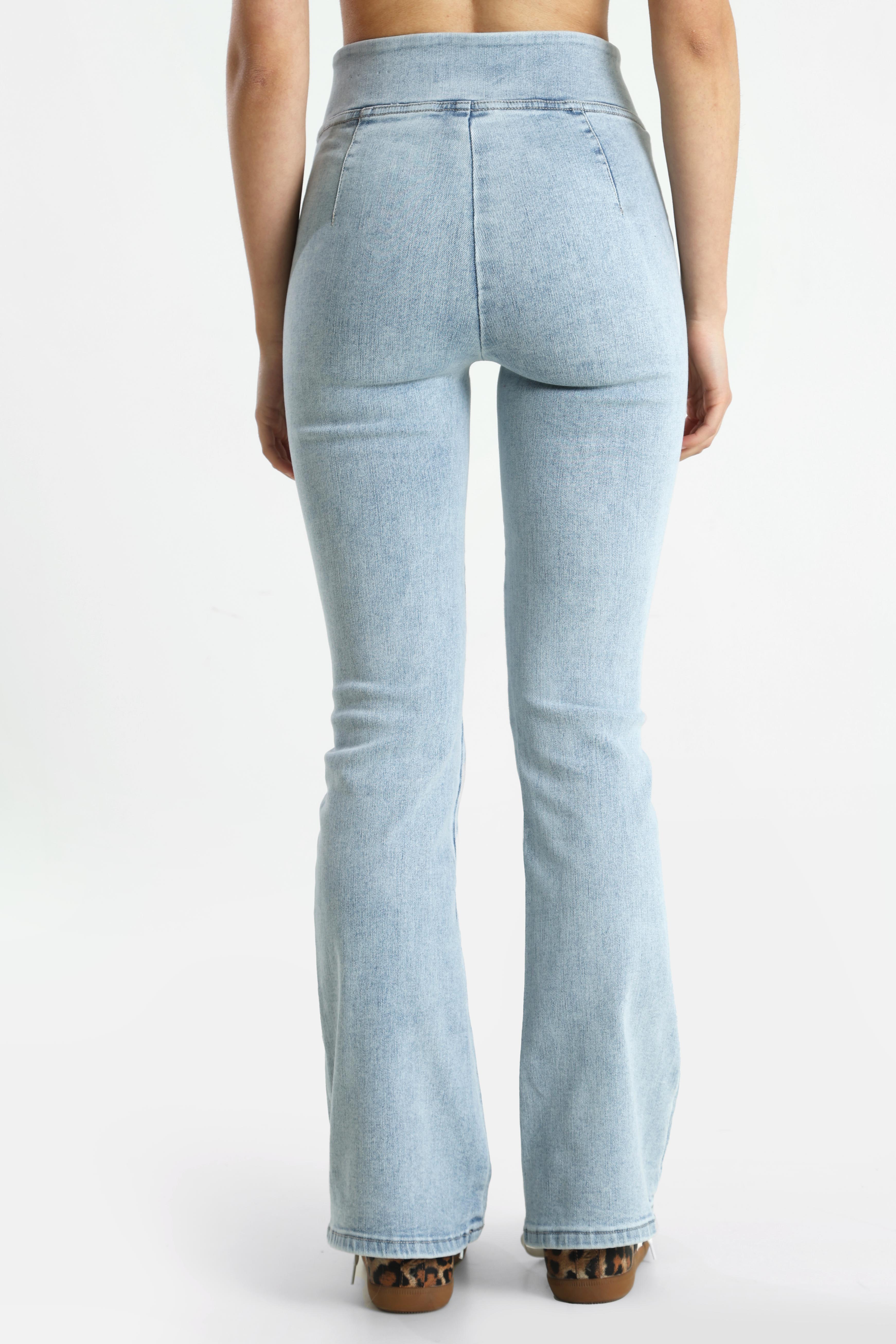 Flared Fit Jeans - Light Blue Denim