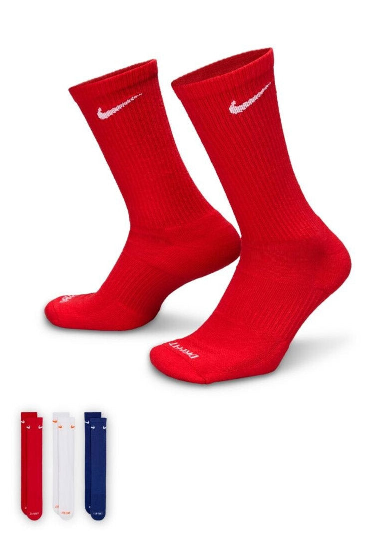 Dreierpack Socken - Blue + Red + White