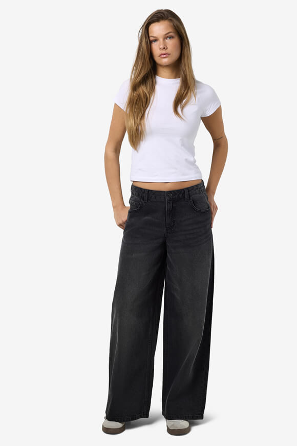 NMKETTIE Wide Leg Jeans L32 - Black Denim