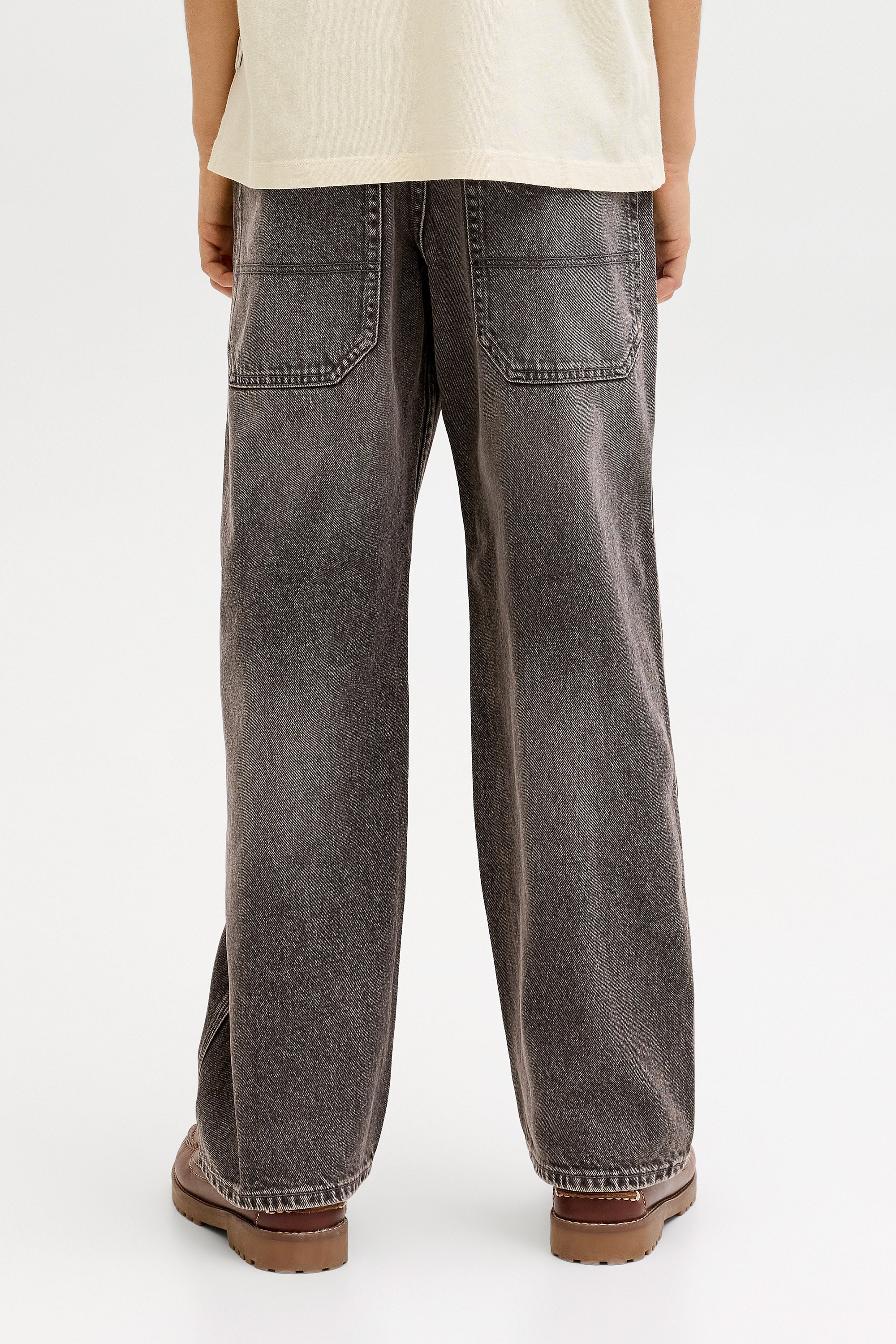 JJIALEX Baggy Fit Jeans - Black/Brown