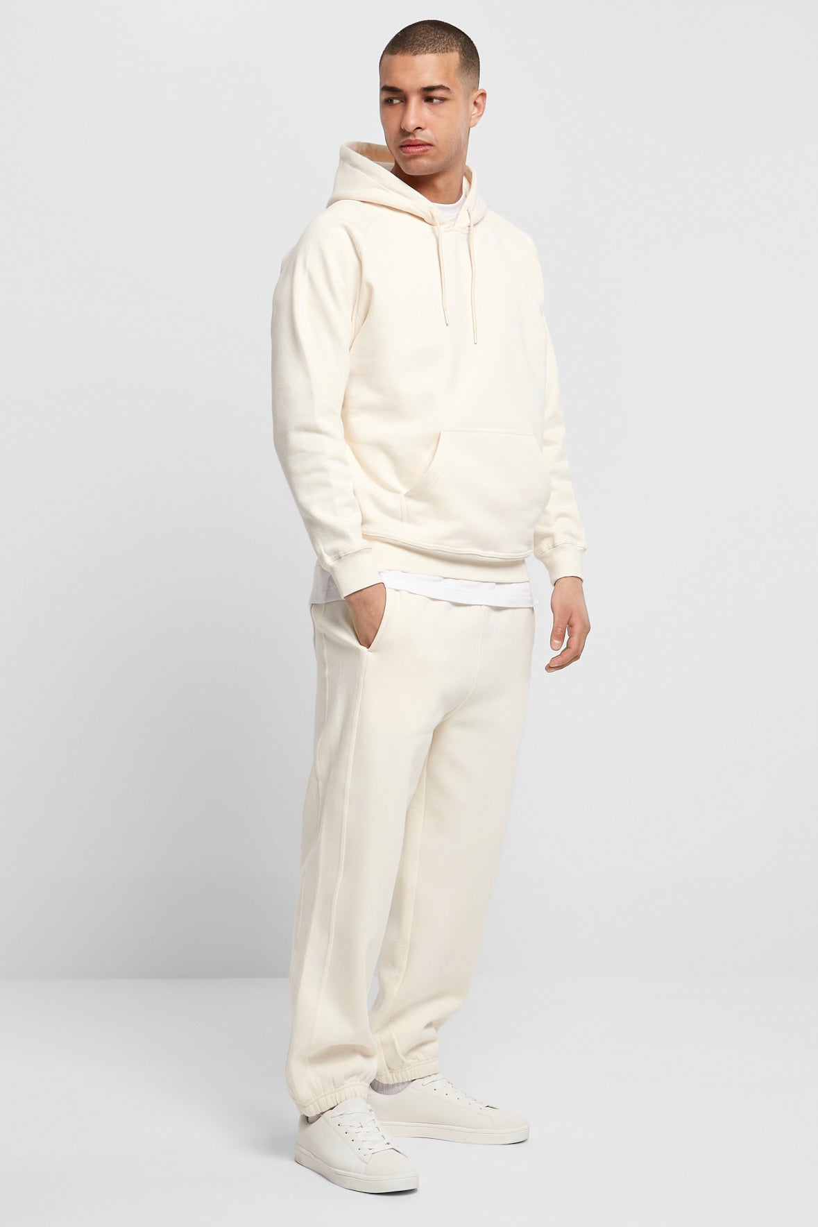 Oversize Kapuzensweatshirt - White Sand