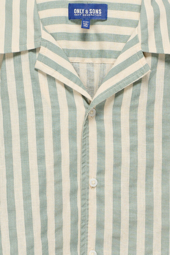 OSJMATTIE Leinenhemd - Iceberg Green + Ecru