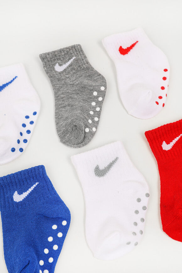 Sechserpack Anti-Rutsch Baby Socken - Mehrfarbig