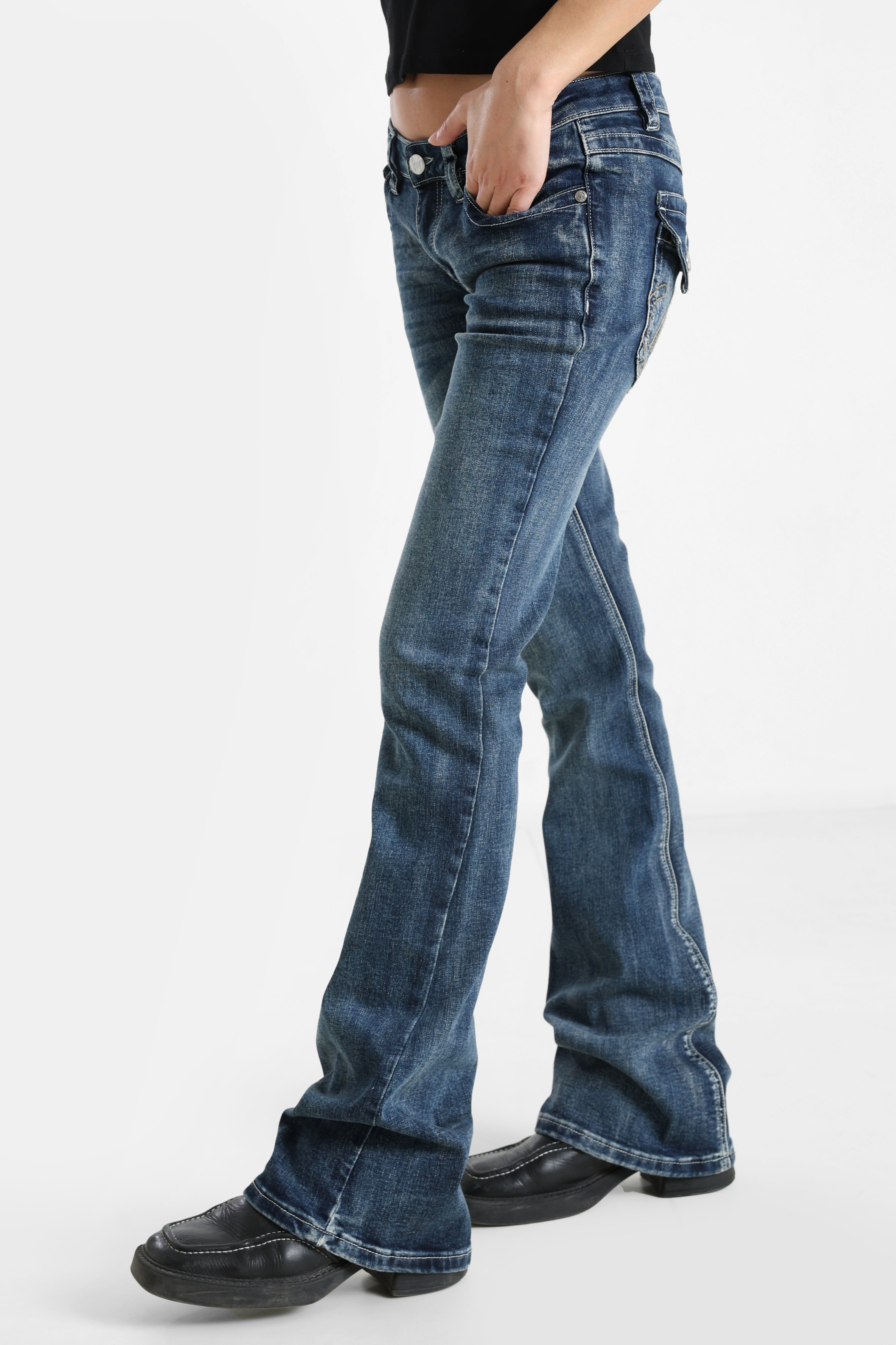 Flare Jeans - Dunkelblau