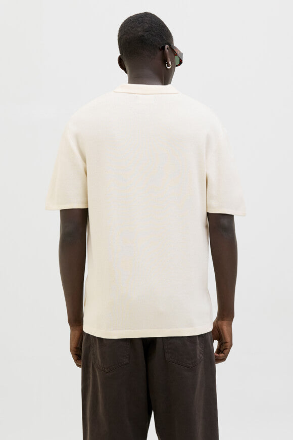 JORNORREBRO Strick Poloshirt - Sea Salt