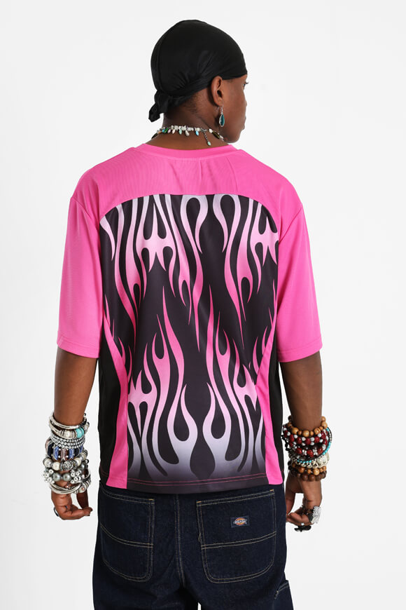 Mesh T-Shirt - Pink + Schwarz