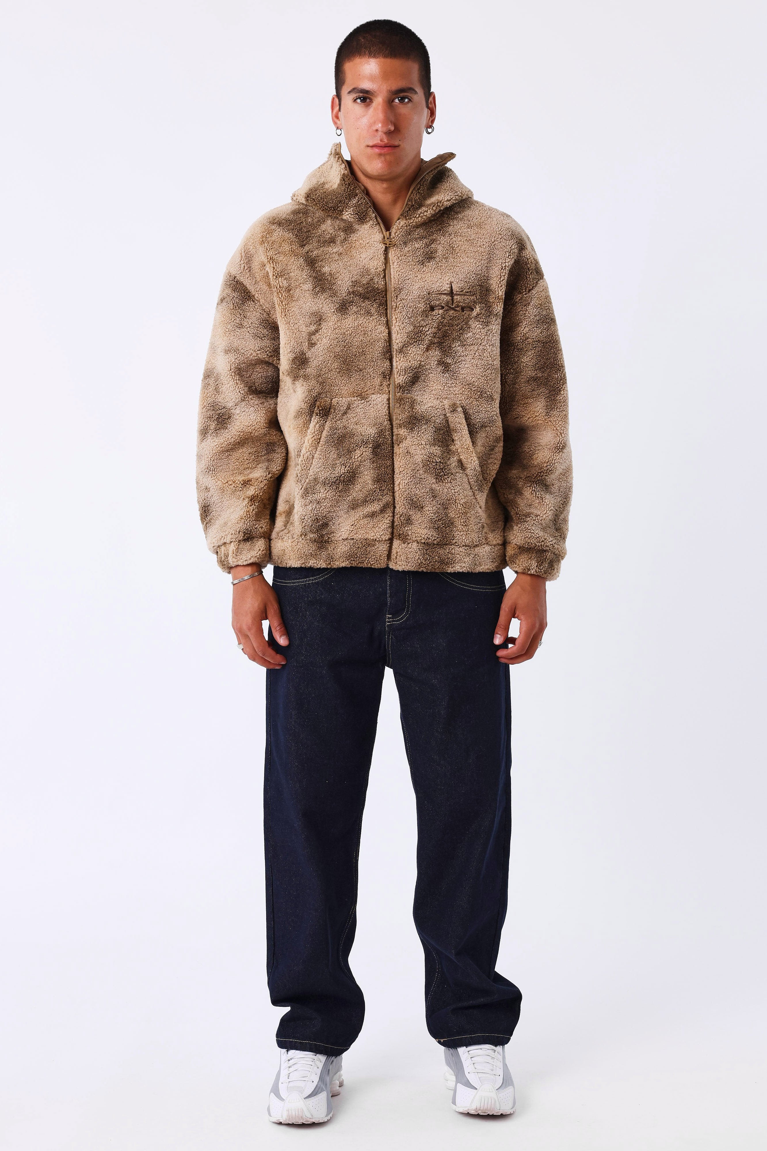 Fleecejacke - Beige