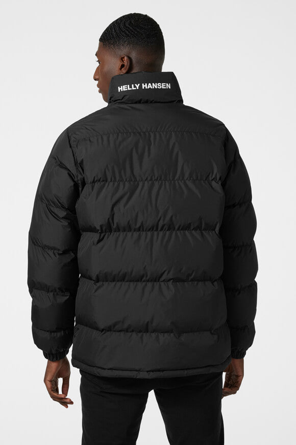 Wattierte Wendejacke - Schwarz + Weiss